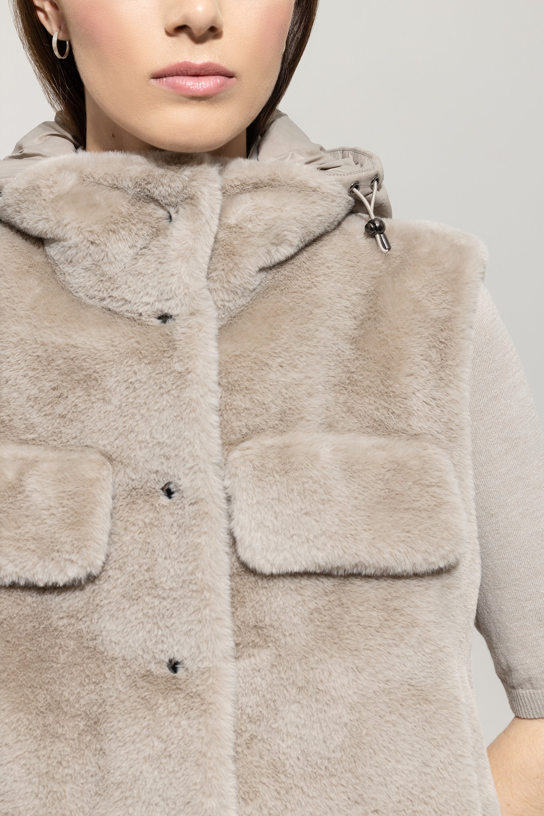 Weste in Fell-Optik - oyster - Standard | Model Detail