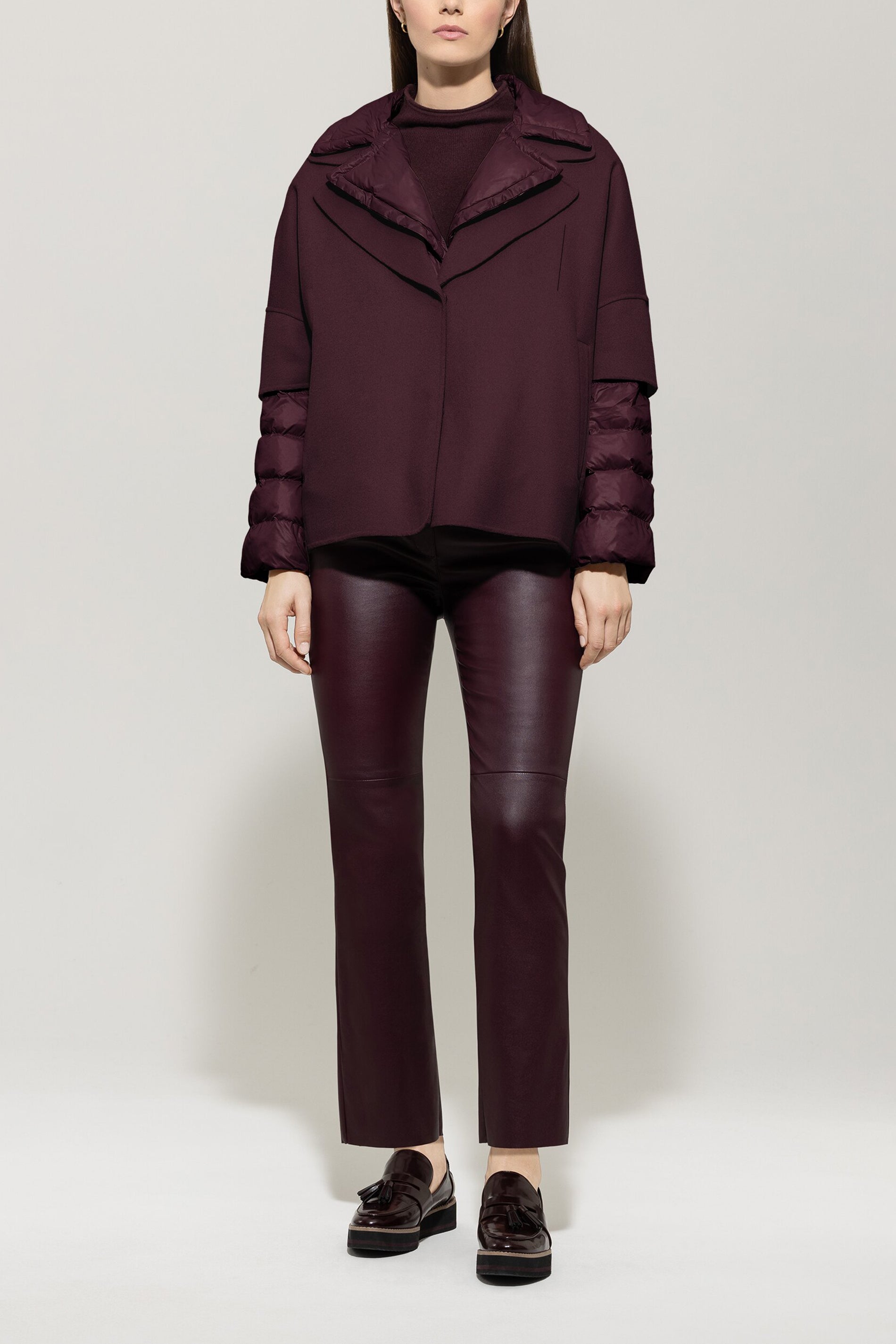 Doubleface-Cape - burgundy - Standard | Model Front