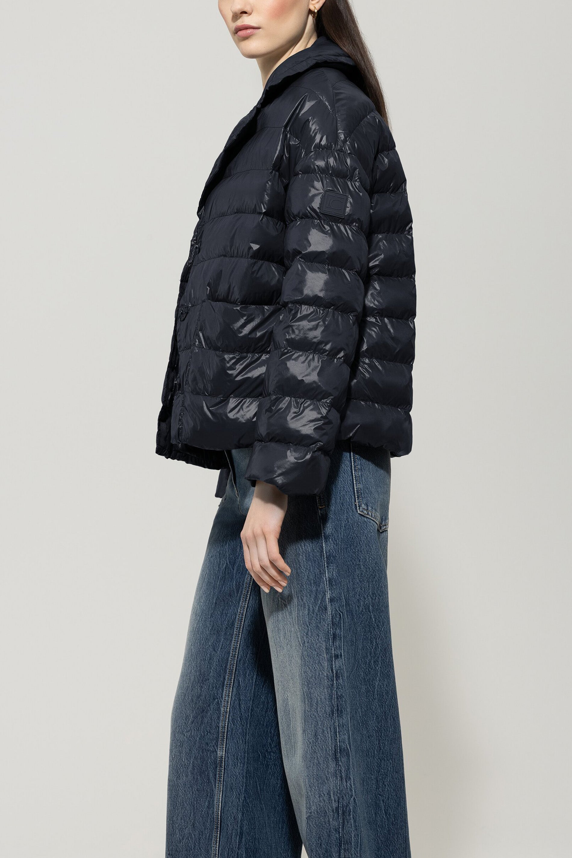 Outdoor-Steppjacke - dark blue - Standard | Model Seite