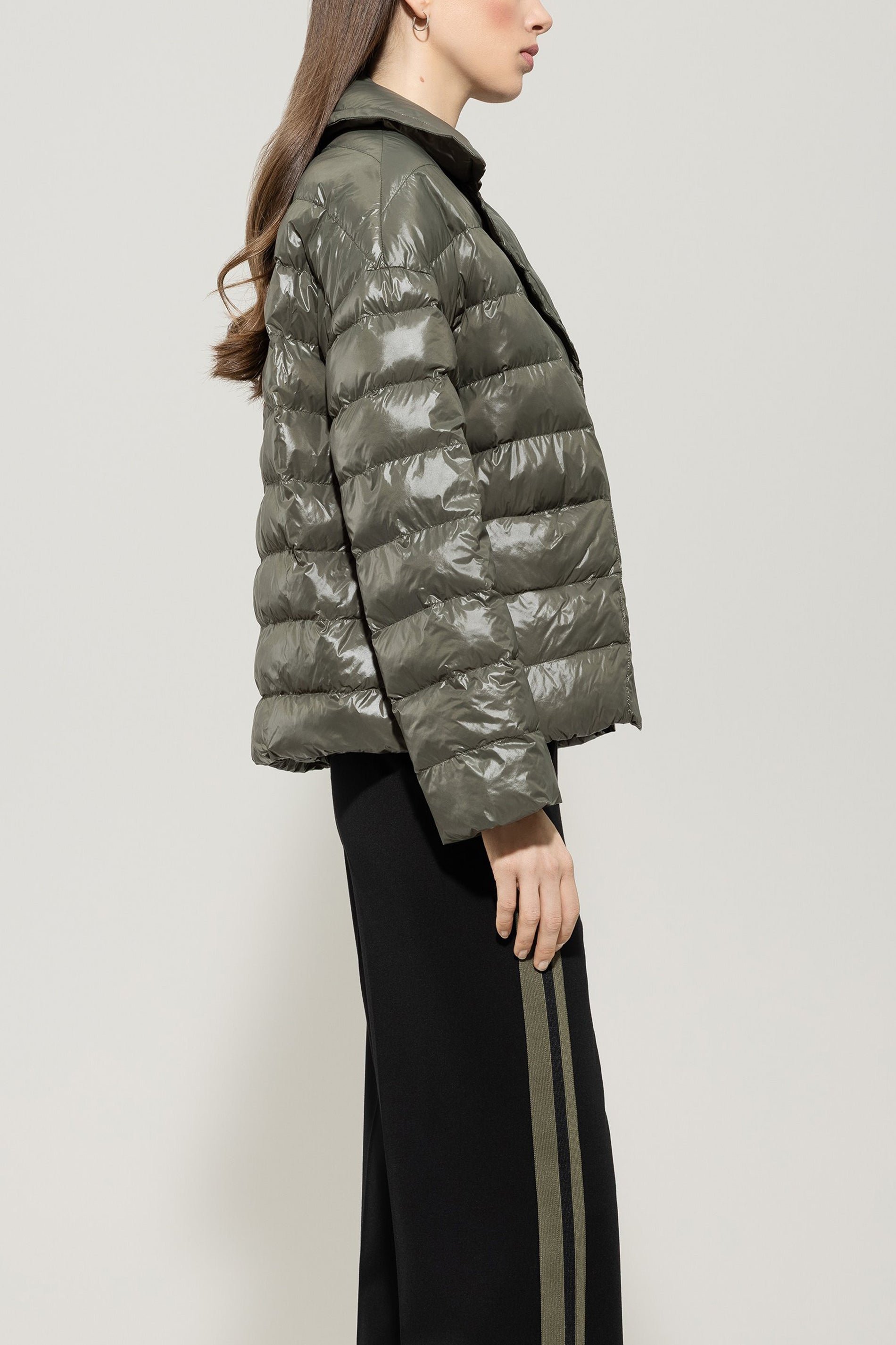 Outdoor-Steppjacke - cool khaki - Standard | Model Seite