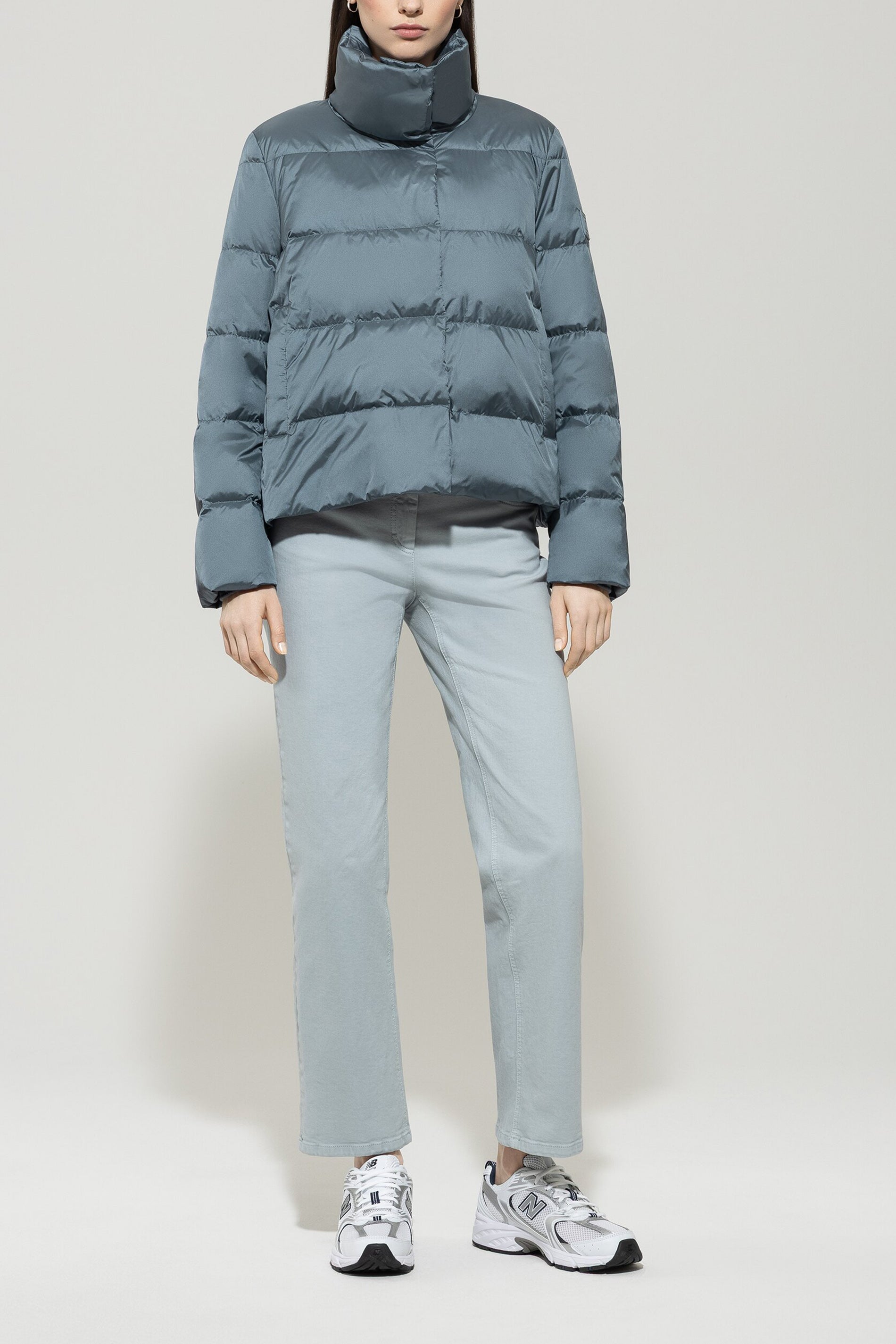 Outdoor-Daunenjacke - greyish blue - Standard | Model Front