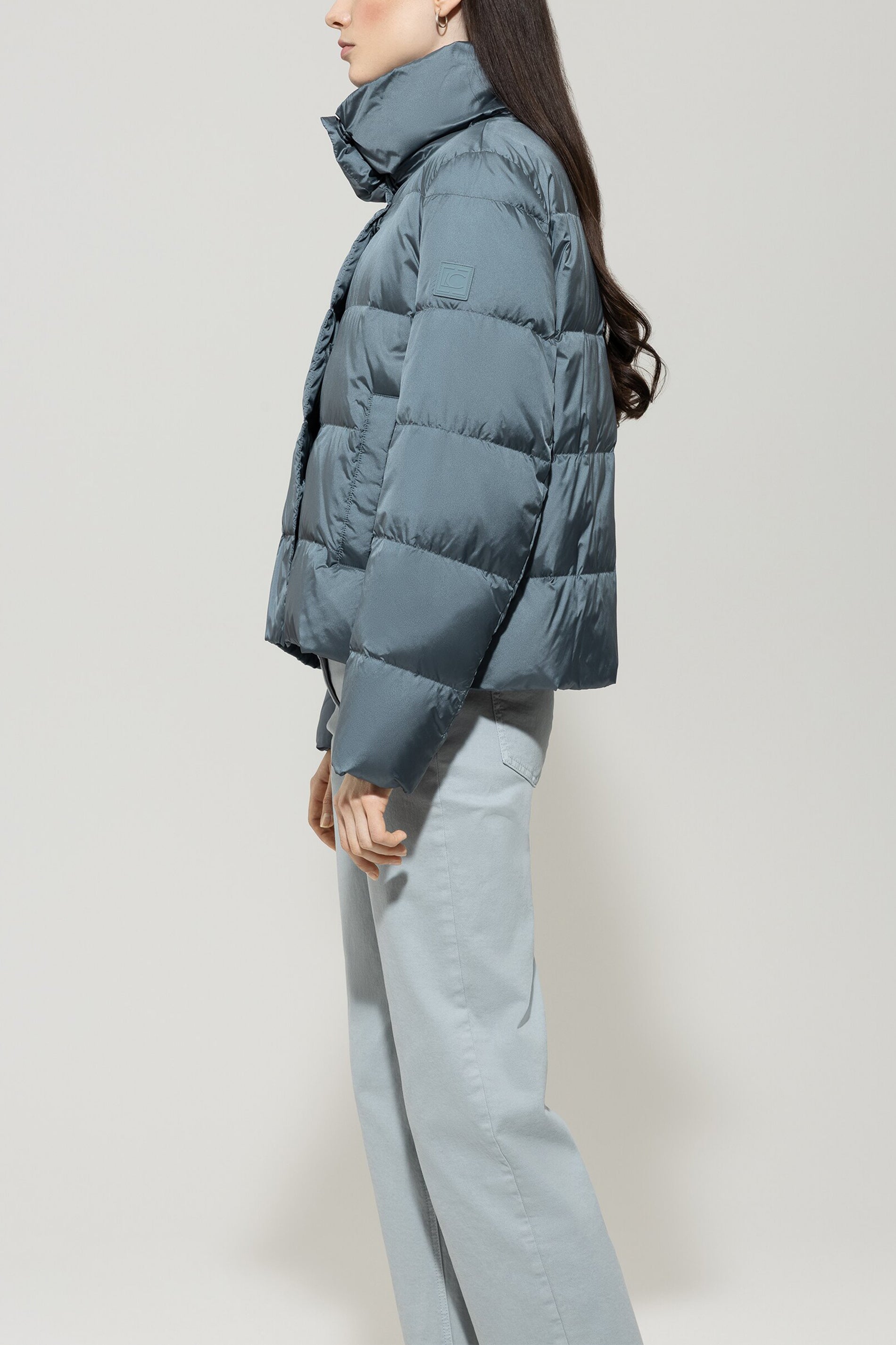 Outdoor-Daunenjacke - greyish blue - Standard | Model Seite