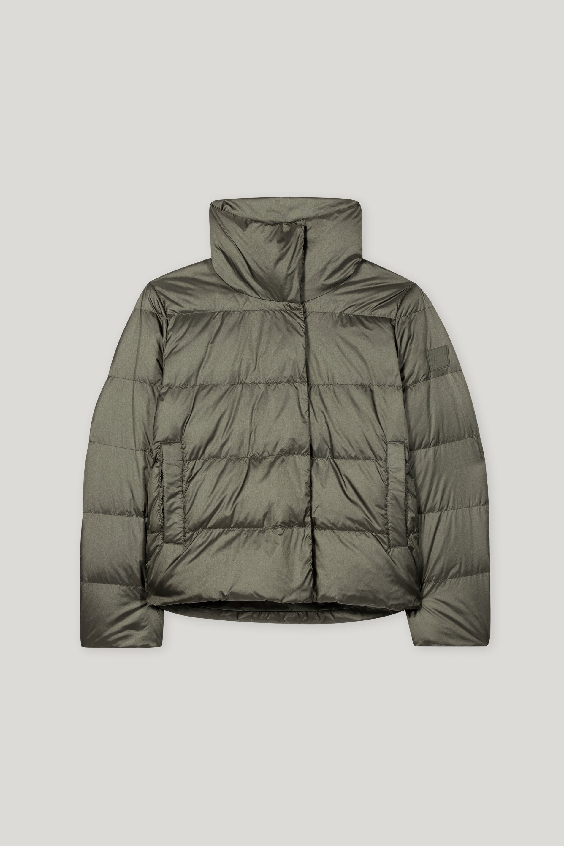 Outdoor-Daunenjacke - cool khaki - Standard | Artikel Front