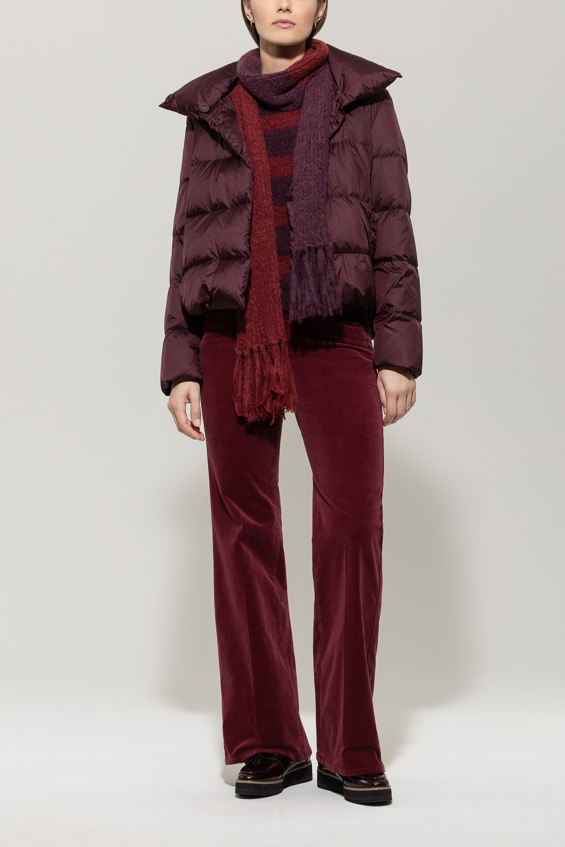 Outdoor-Daunenjacke - burgundy - Standard | Model Front