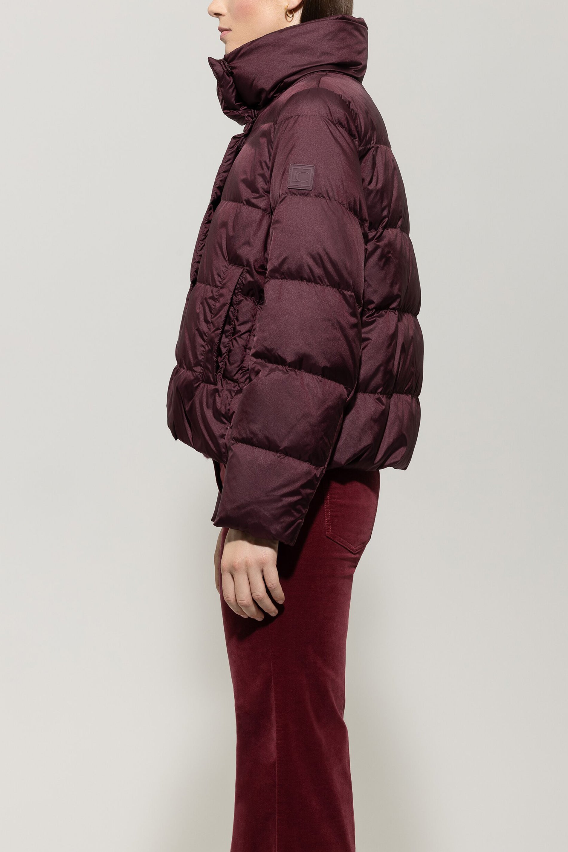 Outdoor-Daunenjacke - burgundy - Standard | Model Seite