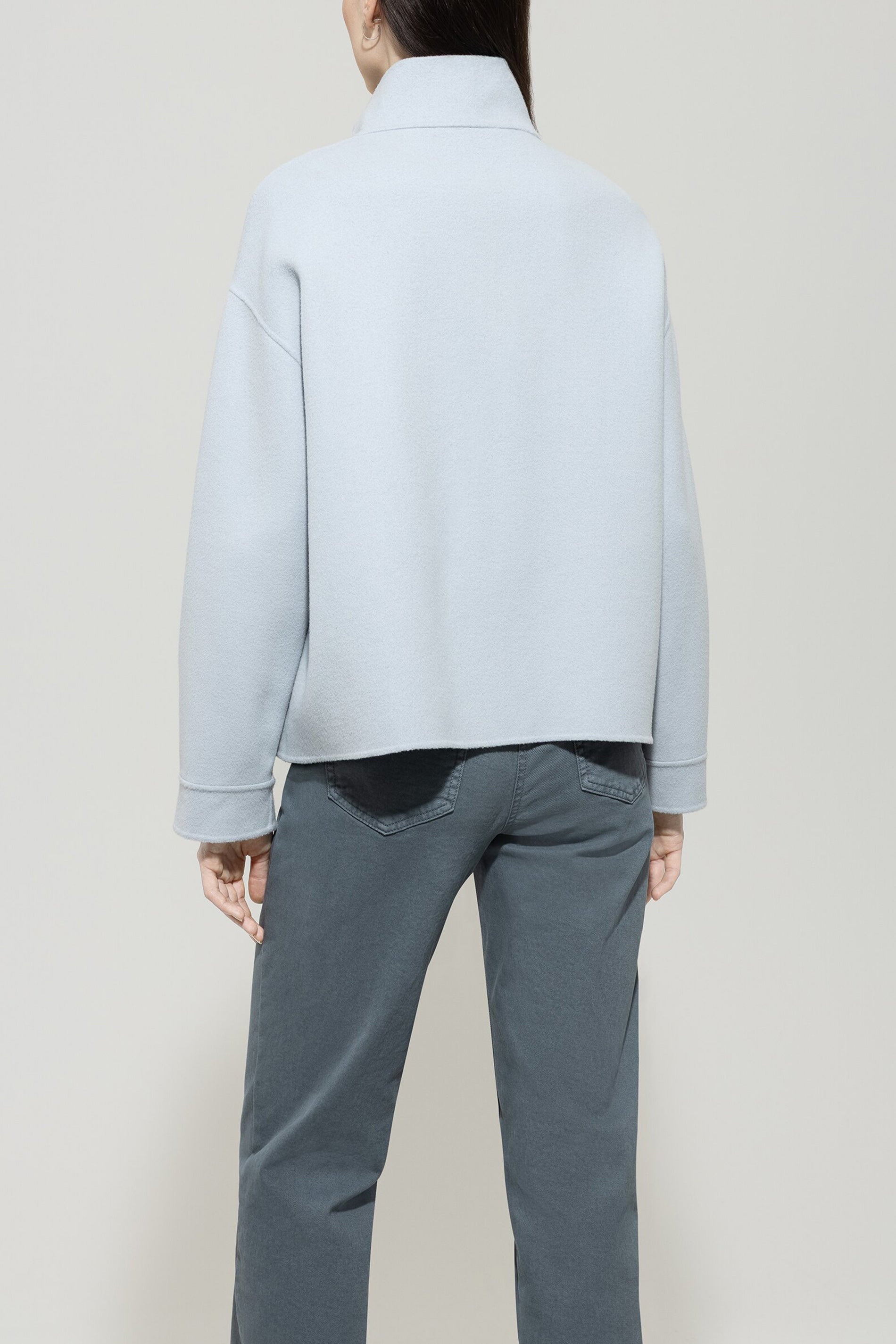 Doubleface-Hemdjacke - light blue - Standard | Model Rück