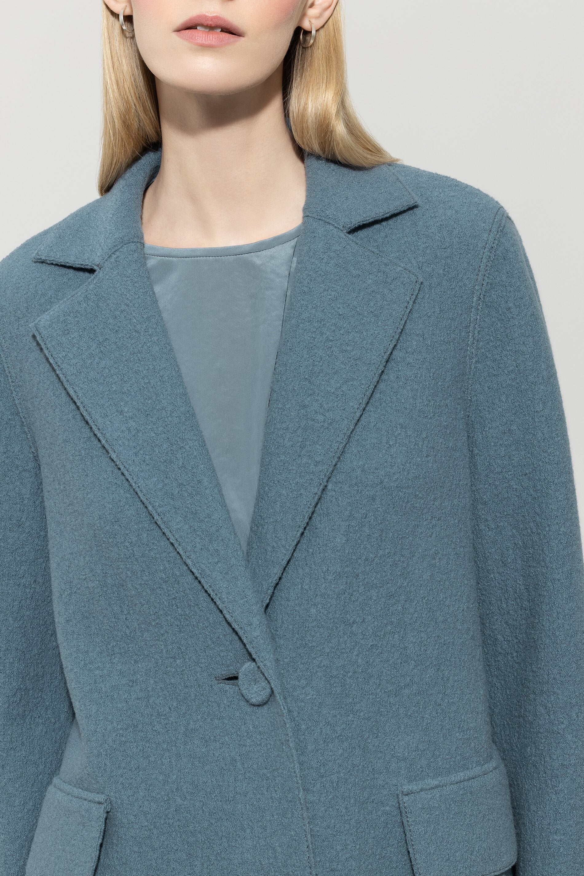 Woll-Blazermantel - greyish blue - Standard | Model Detail