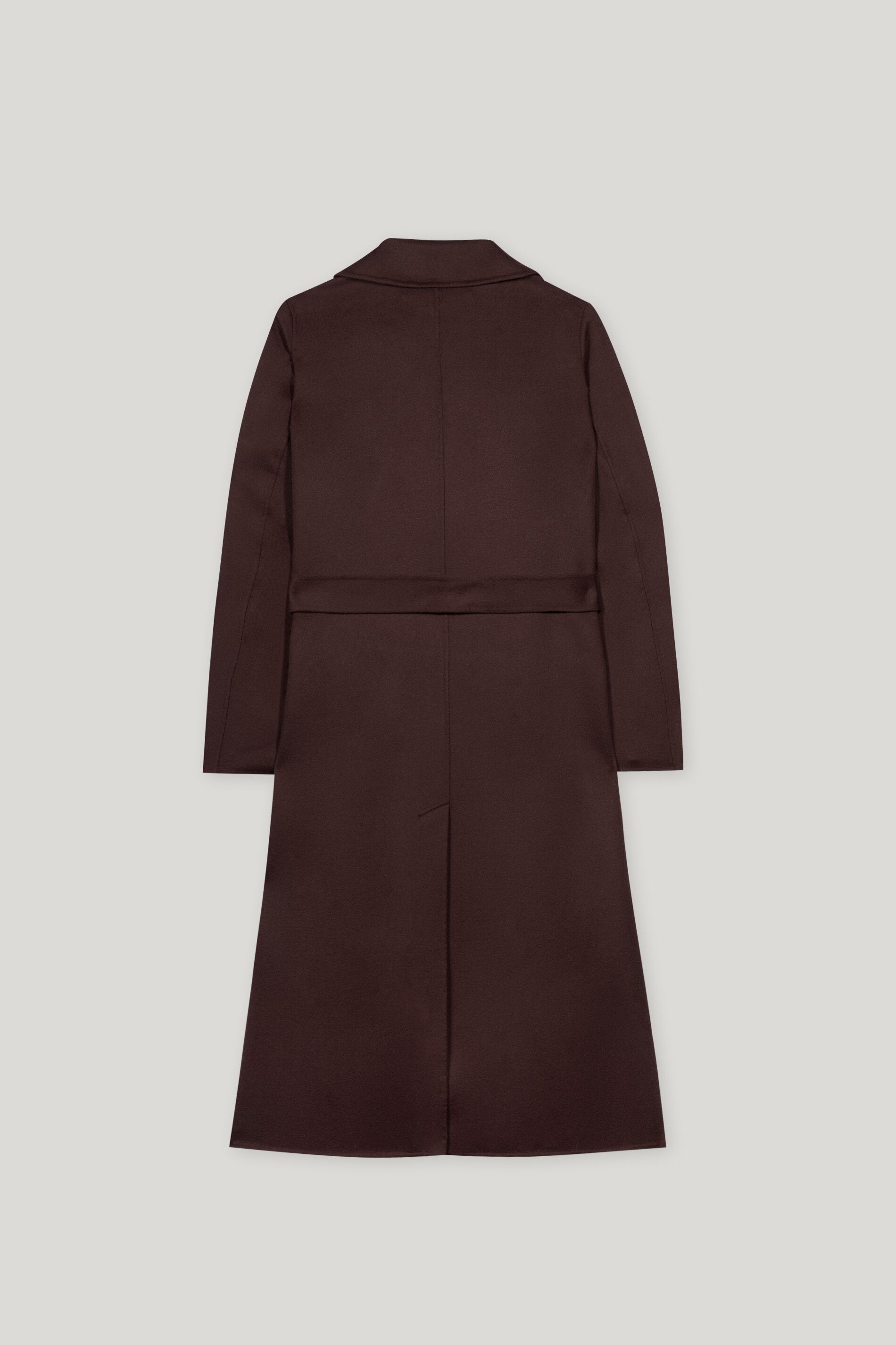 Doubleface-Mantel mit Gürtel - espresso - Standard | Artikel Rück