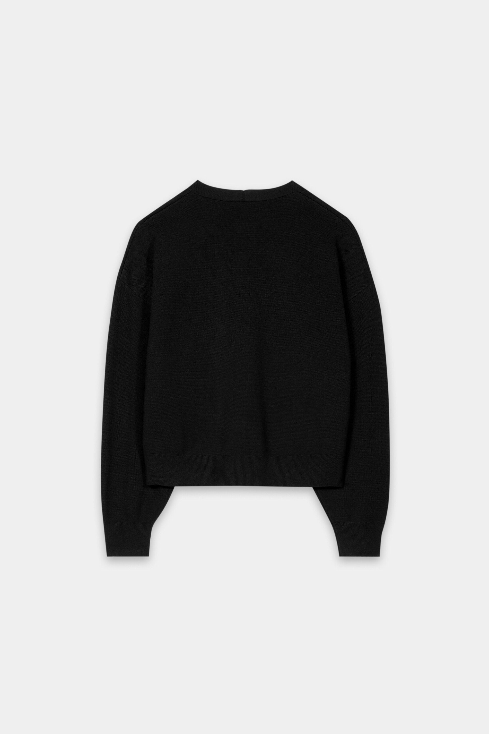 Feinstrick-Cardigan - pure black - Standard | Artikel Rück