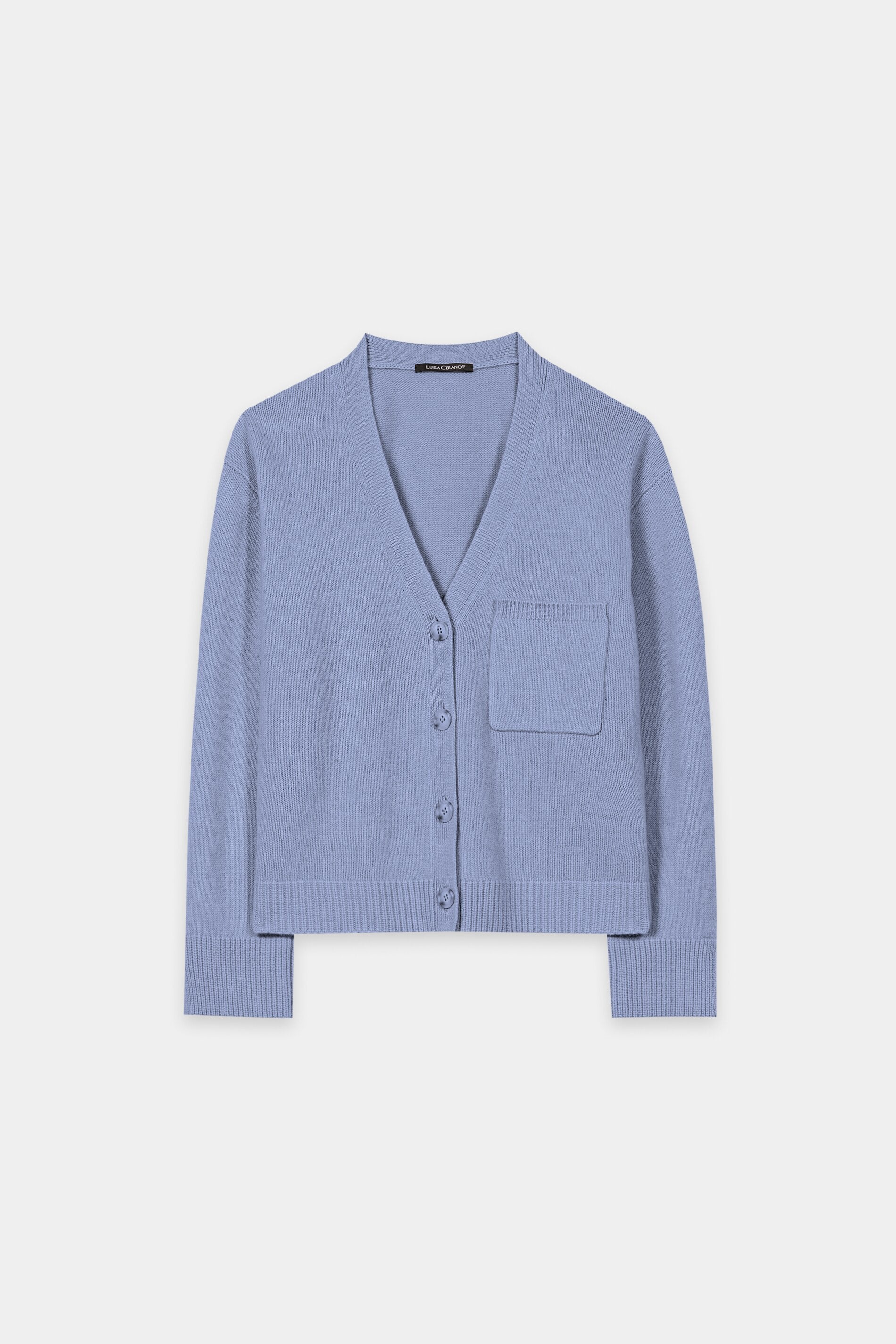 Cardigan aus Kaschmir-Mix - casual blue - Standard | Artikel Front