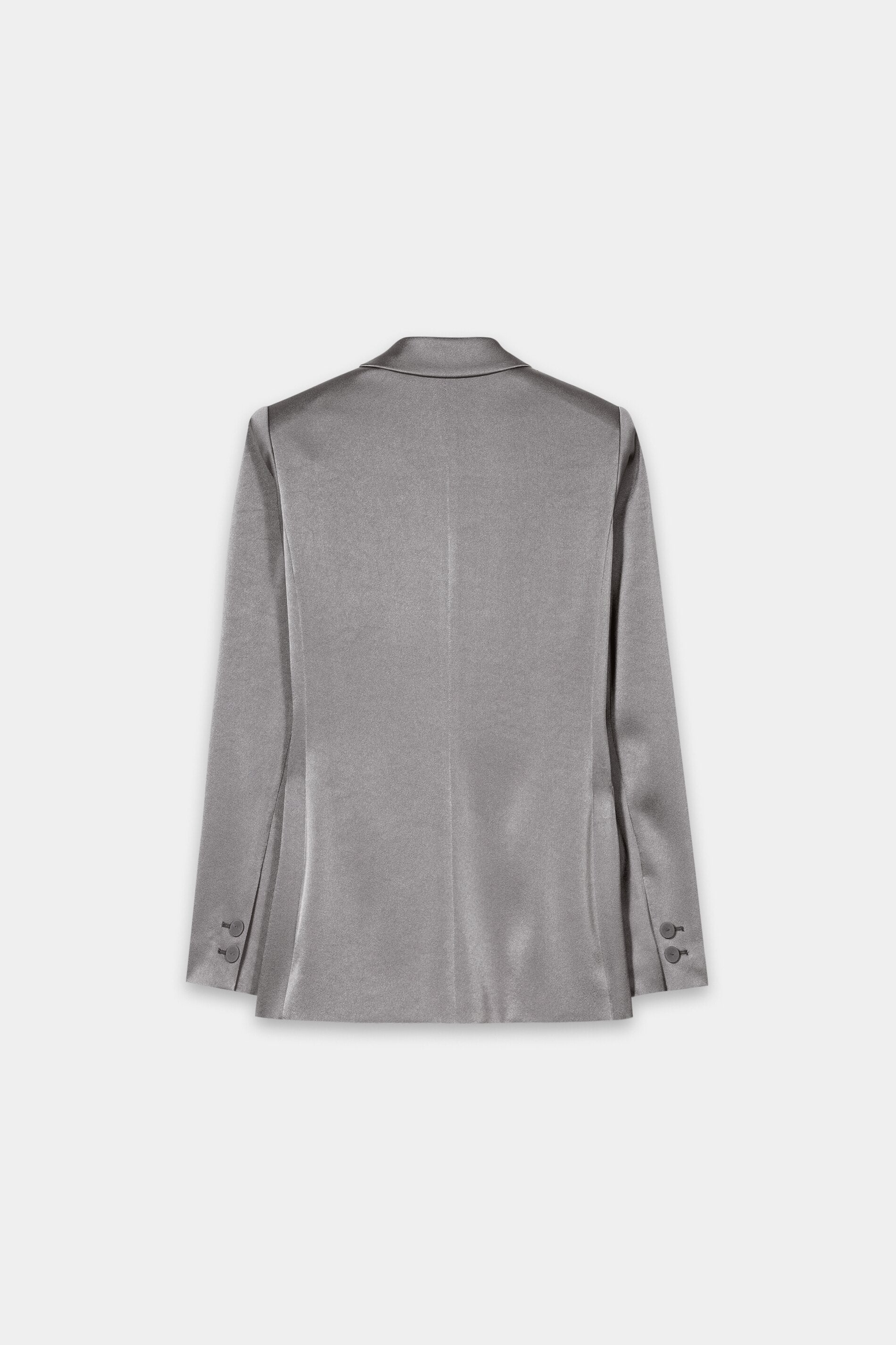 Smoking-Blazer in Satin-Optik - platin - Standard | Artikel Rück