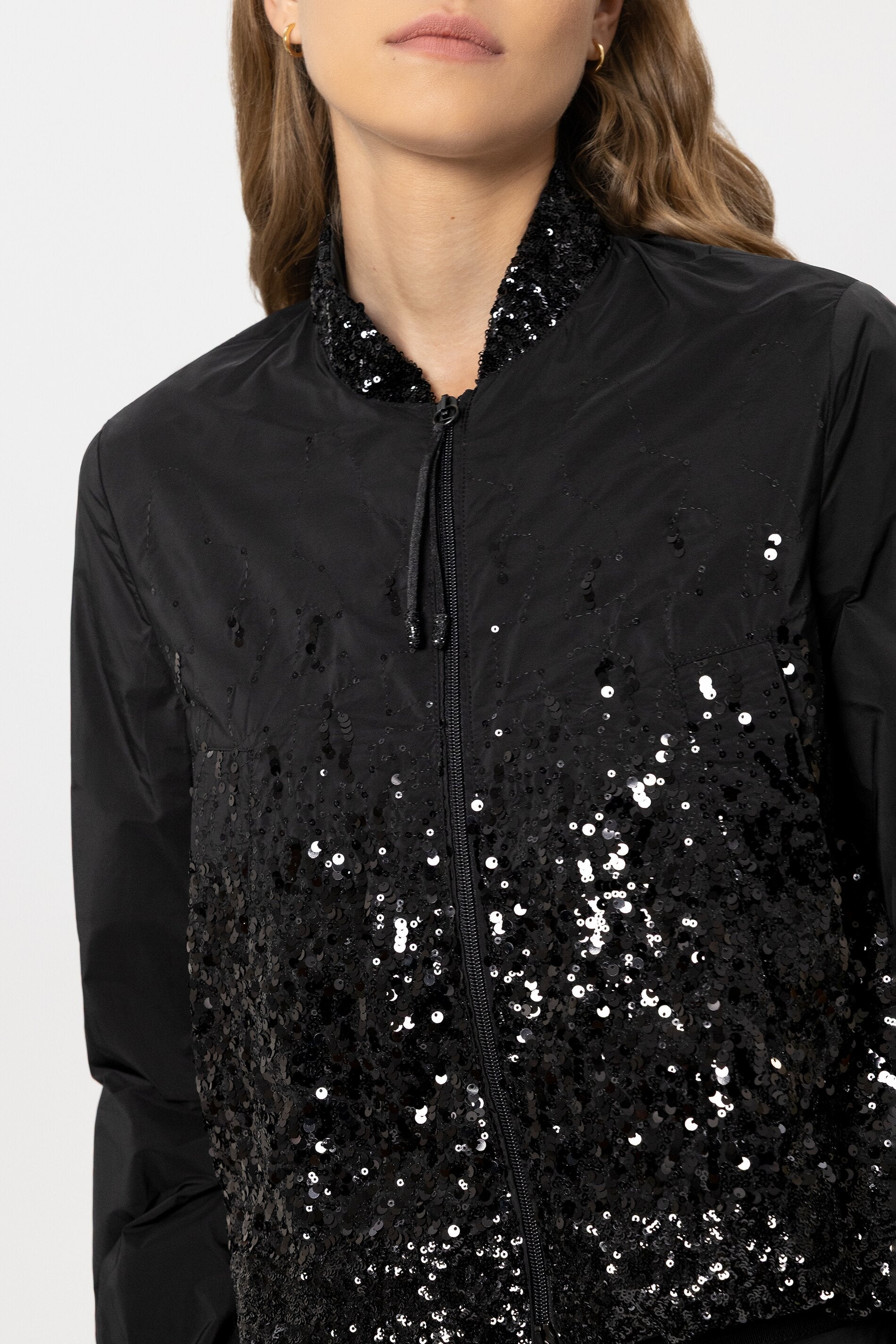 Pailletten-Taft-Blouson - black - Standard | Model Detail