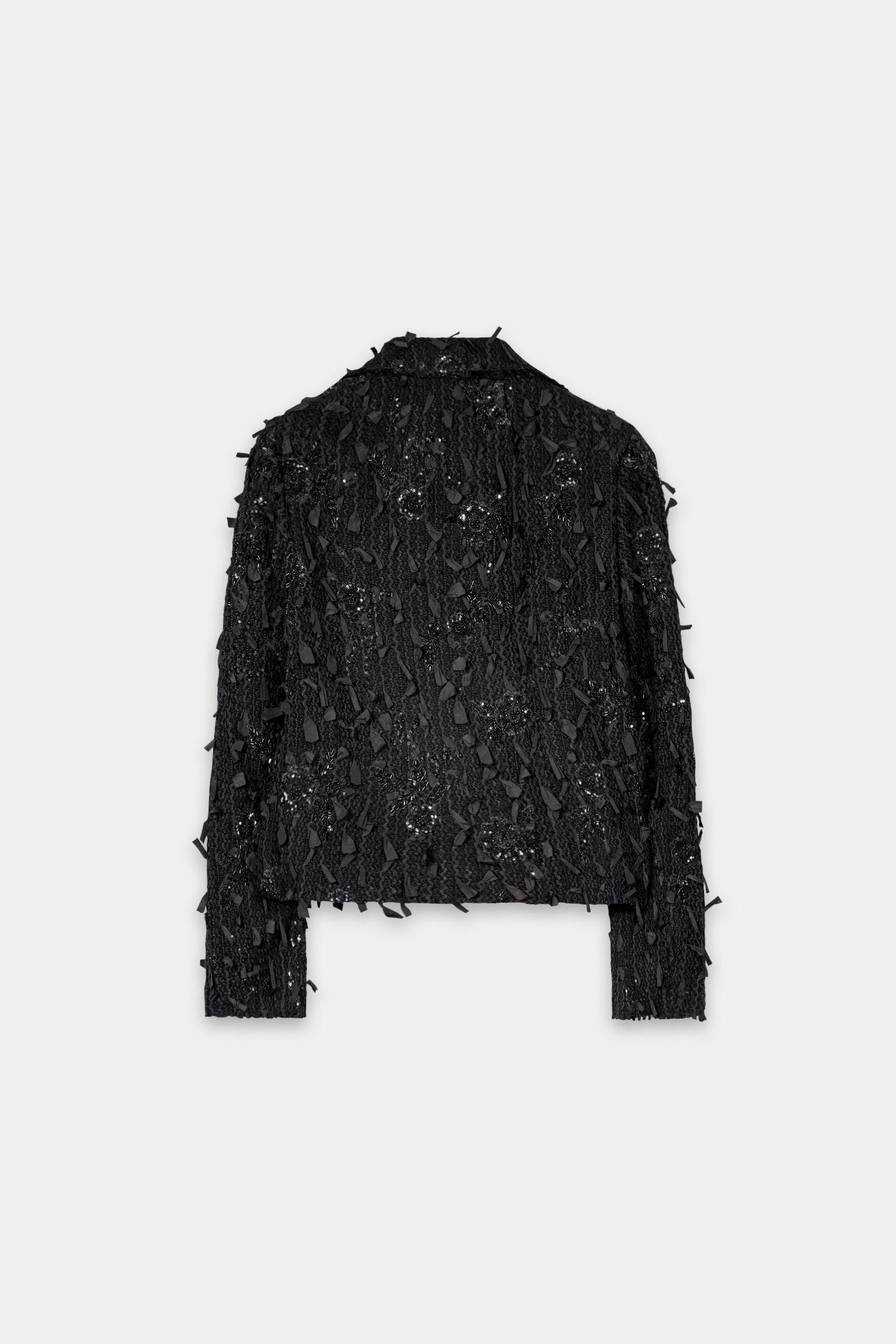 Tweed-Blazer mit Perlen - black - Standard | Artikel Rück