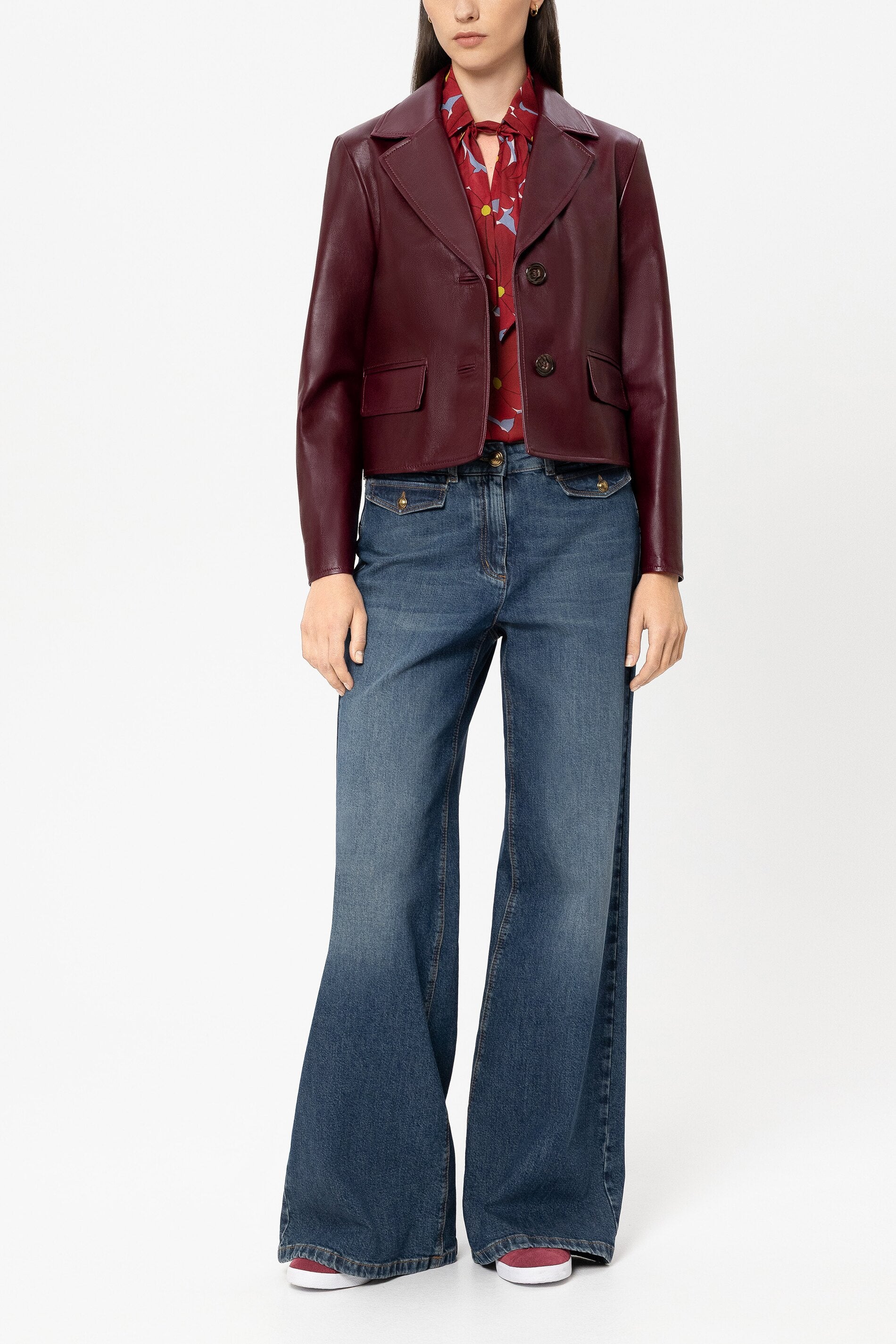 Lammnappa-Blazerjacke - barolo - Standard | Model Front