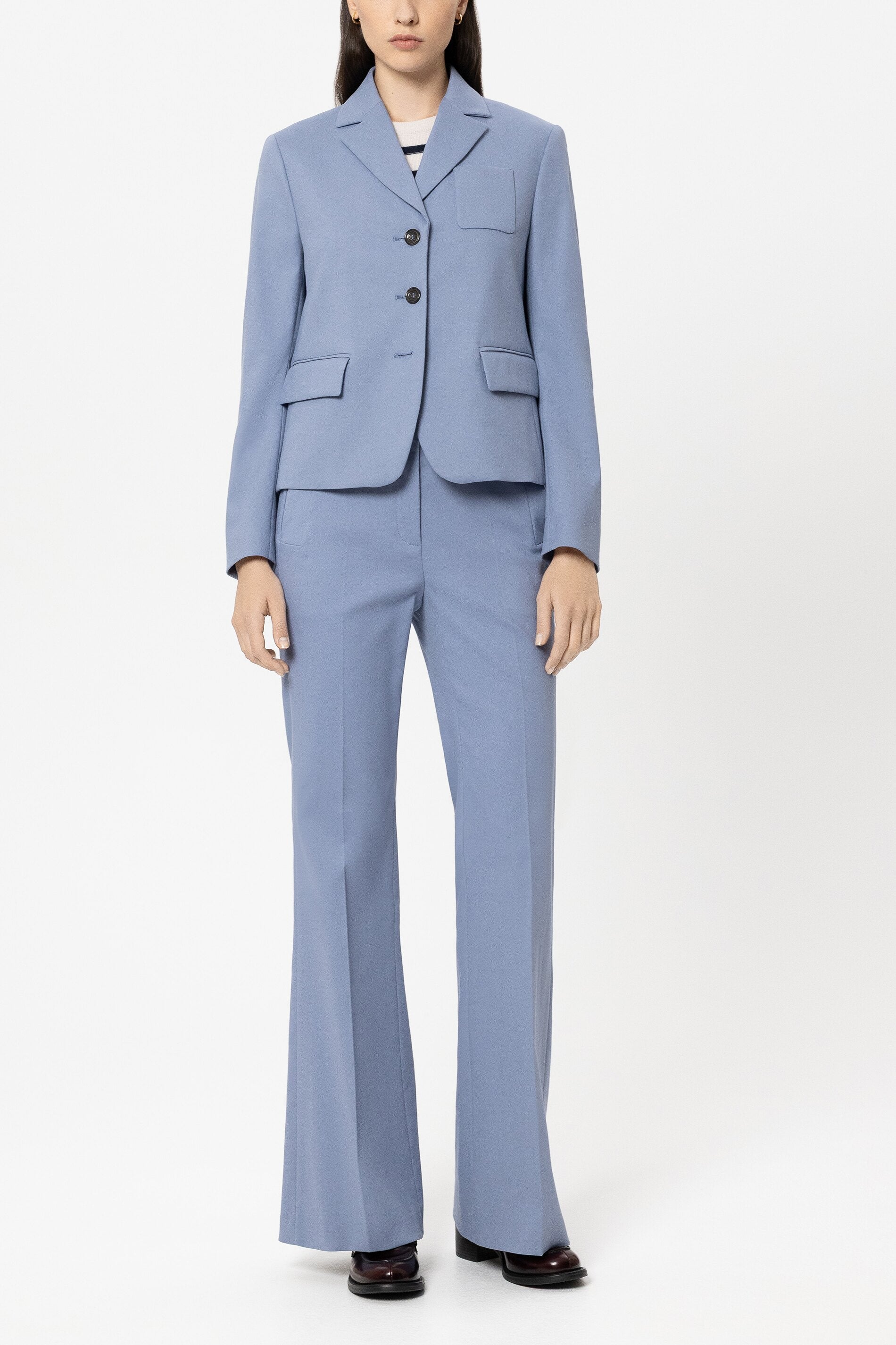 Gabardine-Blazer - casual blue - Standard | Model Front