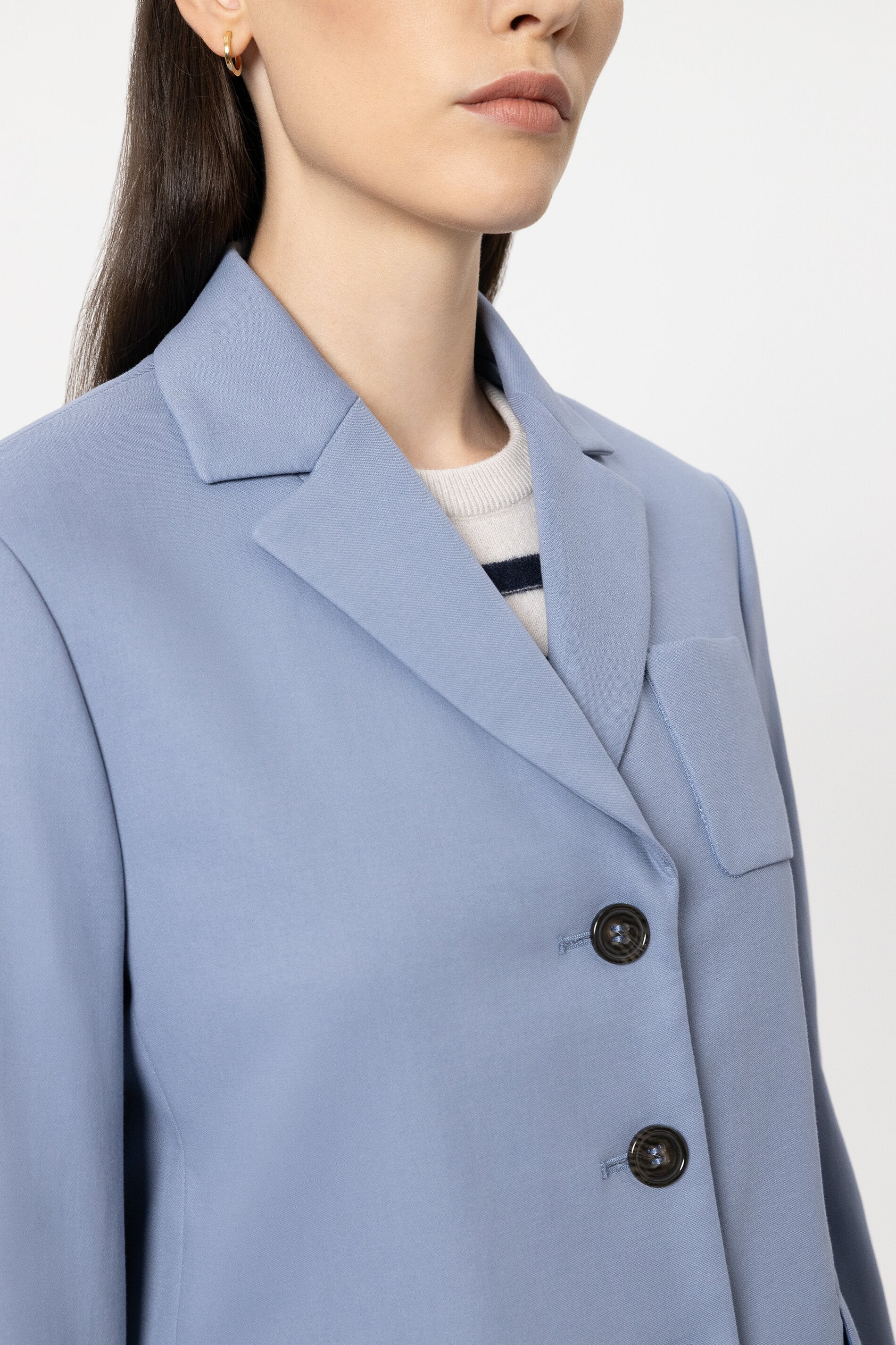 Gabardine-Blazer - casual blue - Standard | Model Detail