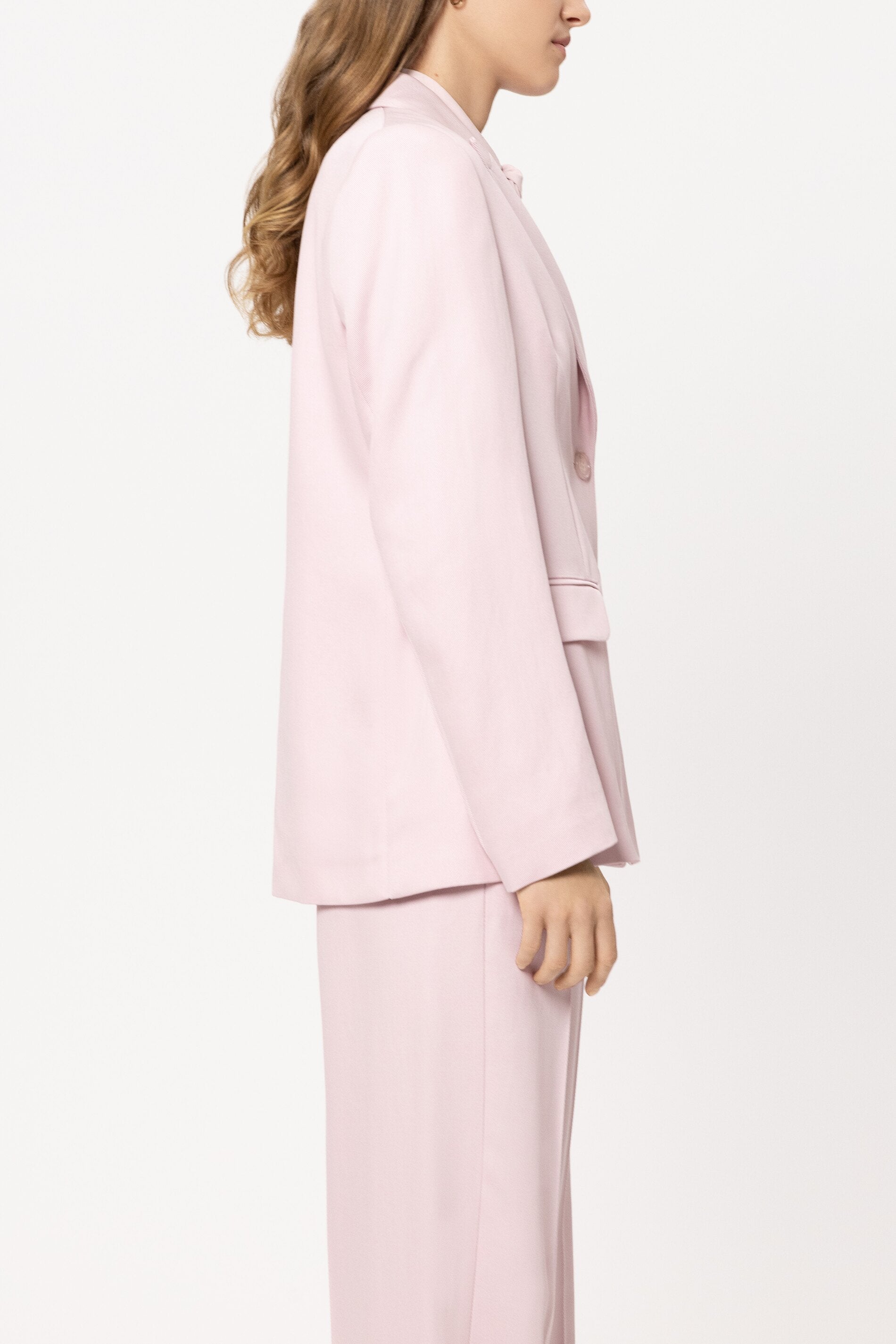 Twill-Blazer - creamy blush - Standard | Model Seite