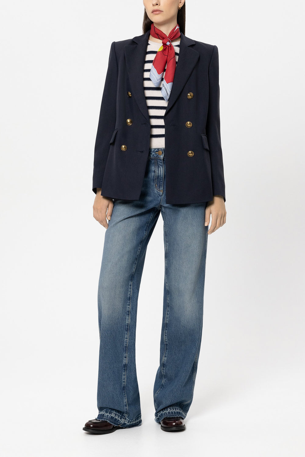 Blazer en gabardine - bleu marine - Standard