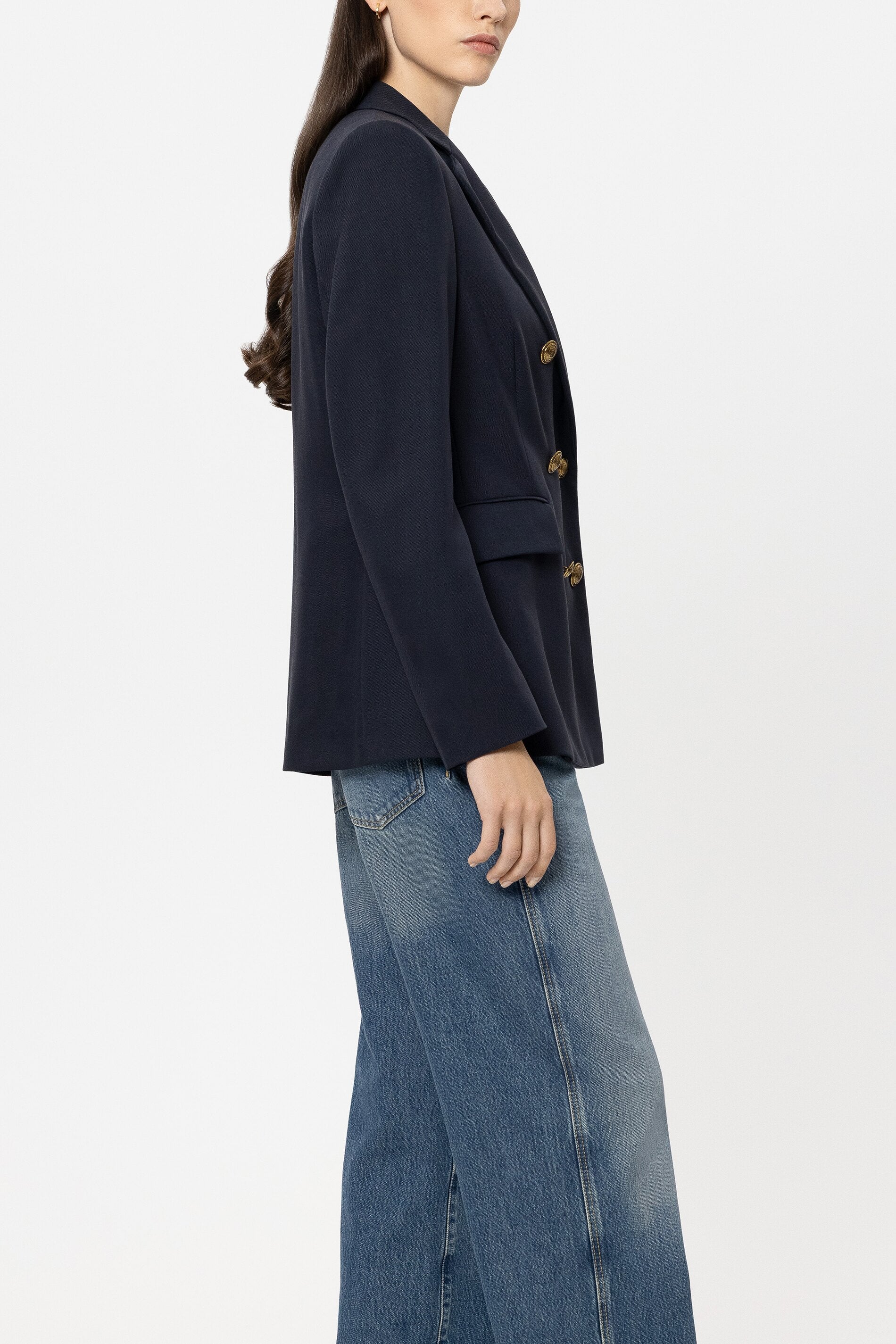 Gabardine-Blazer - navy blue - Standard | Model Seite