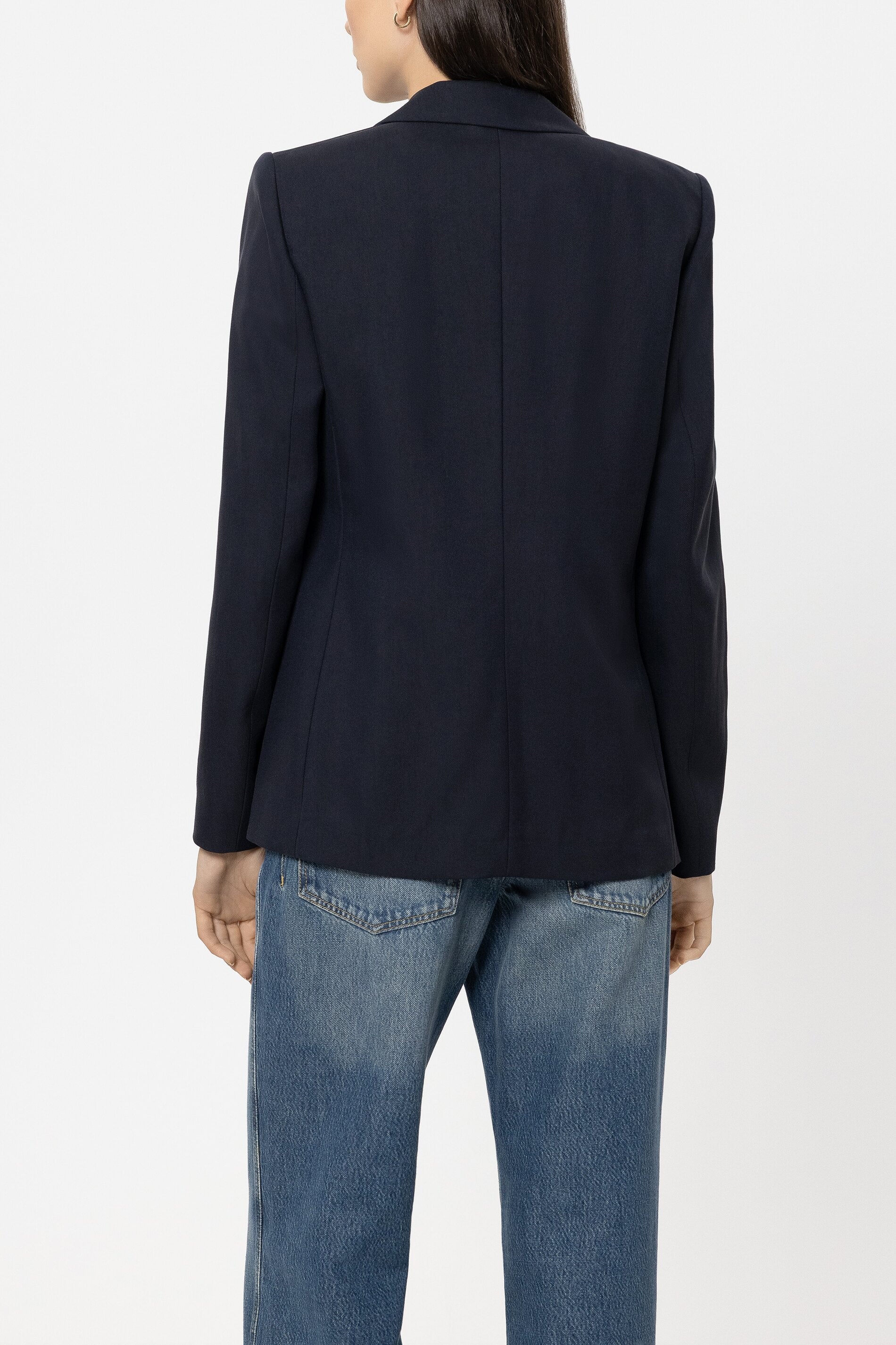 Gabardine-Blazer - navy blue - Standard | Model Rück