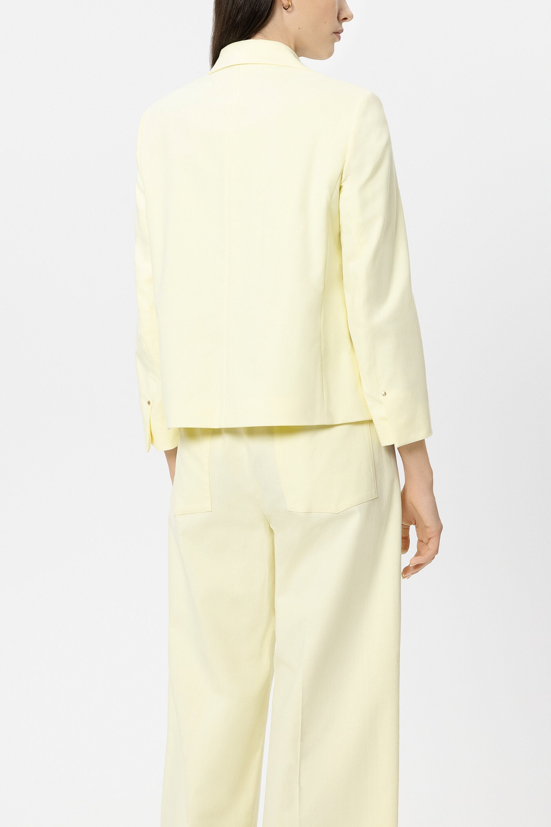 Twill-Blazerjacke - citron - Standard | Model Rück