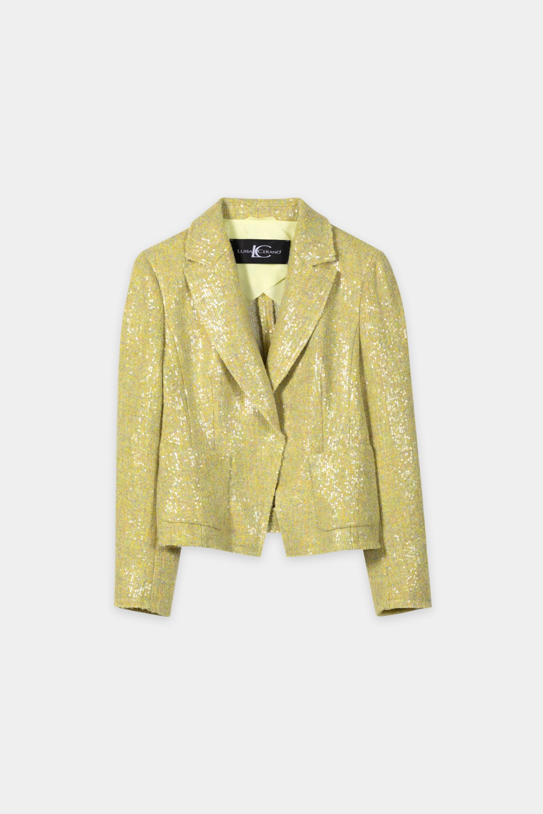Tweed-Blazerjacke - citron - Standard | Artikel Front