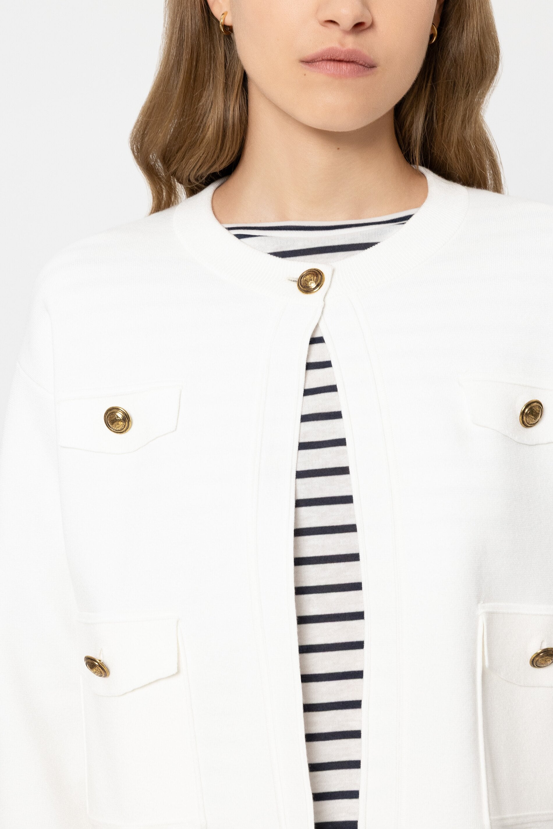 Feinstrick-Blouson - cream - Standard | Model Detail