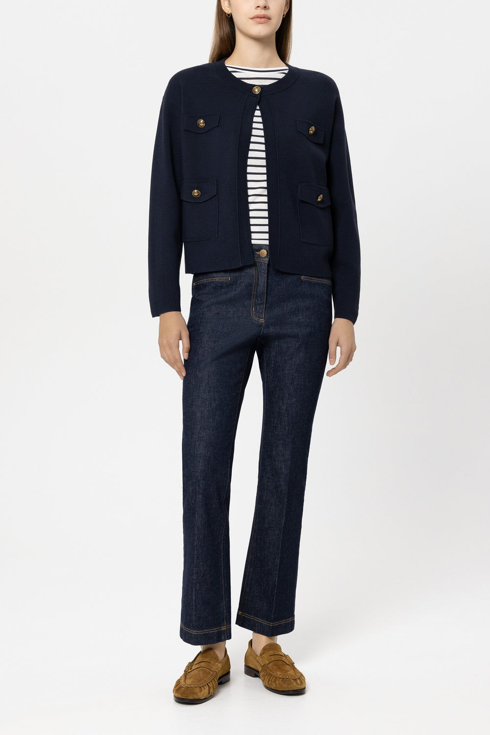 Blouson en maille fine - bleu marine - Standard