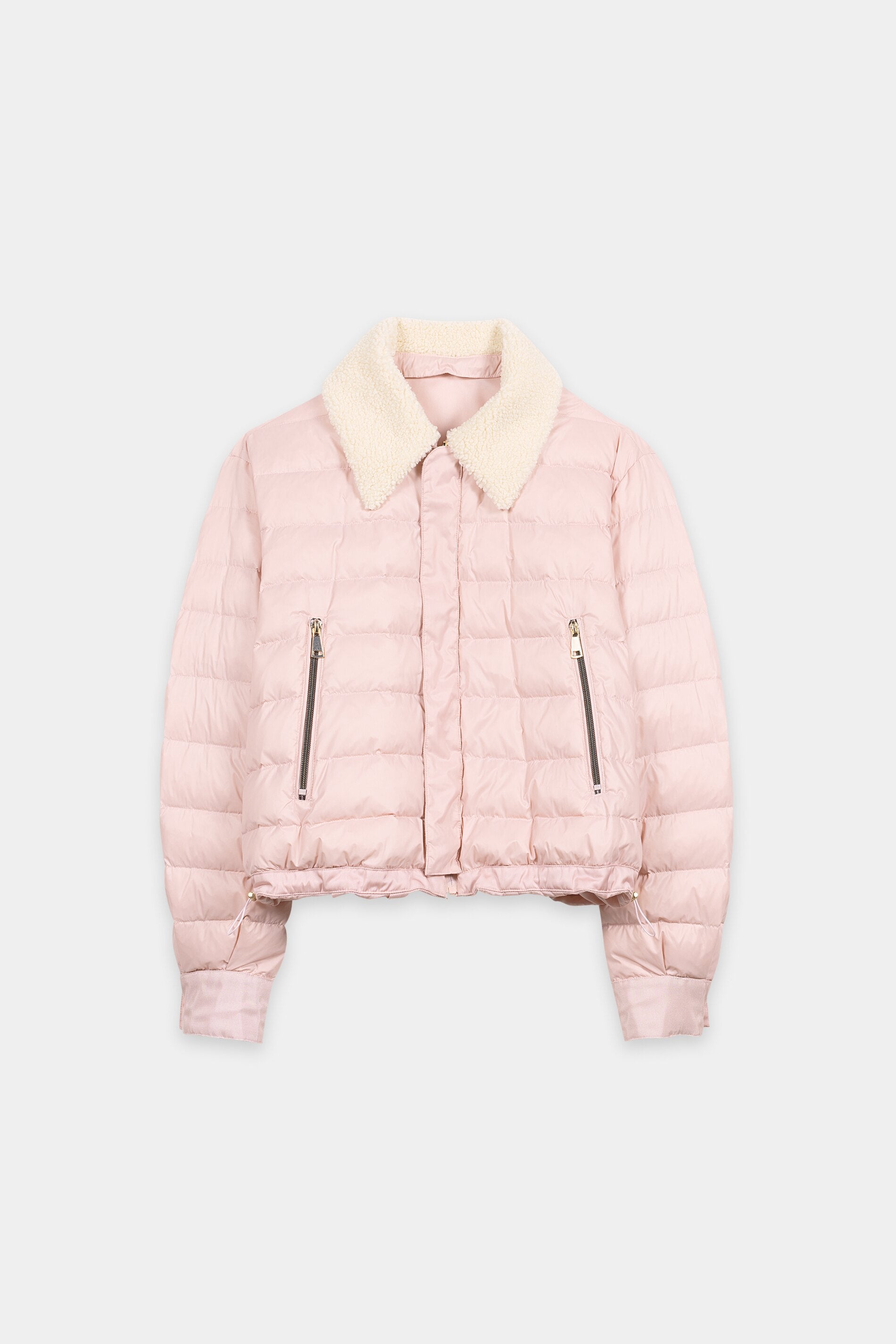 Blouson en duvet pour l'extérieur - creamy blush - avec col en fourrure
