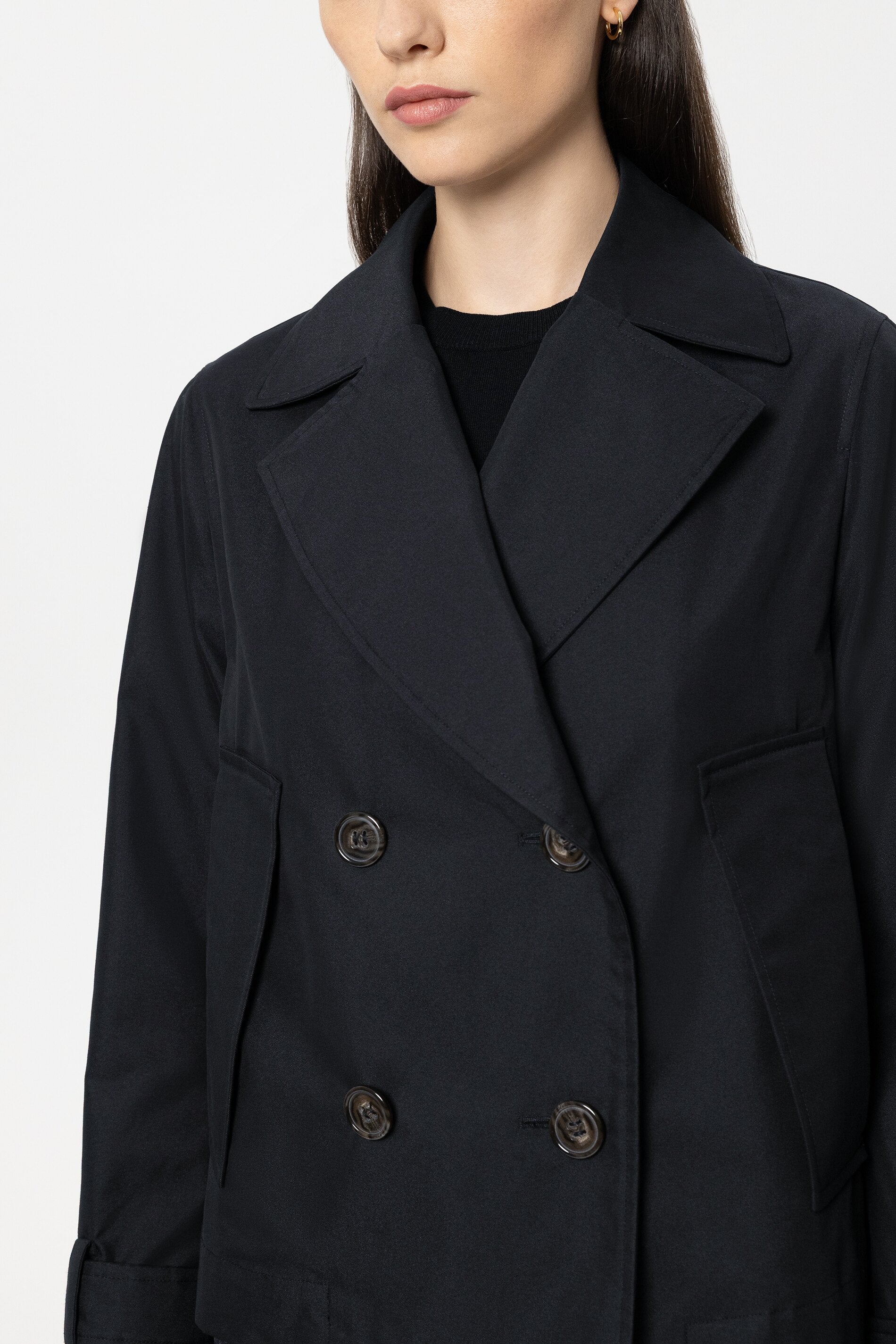 Gabardine-Trenchjacke - pure black - Standard | Model Detail