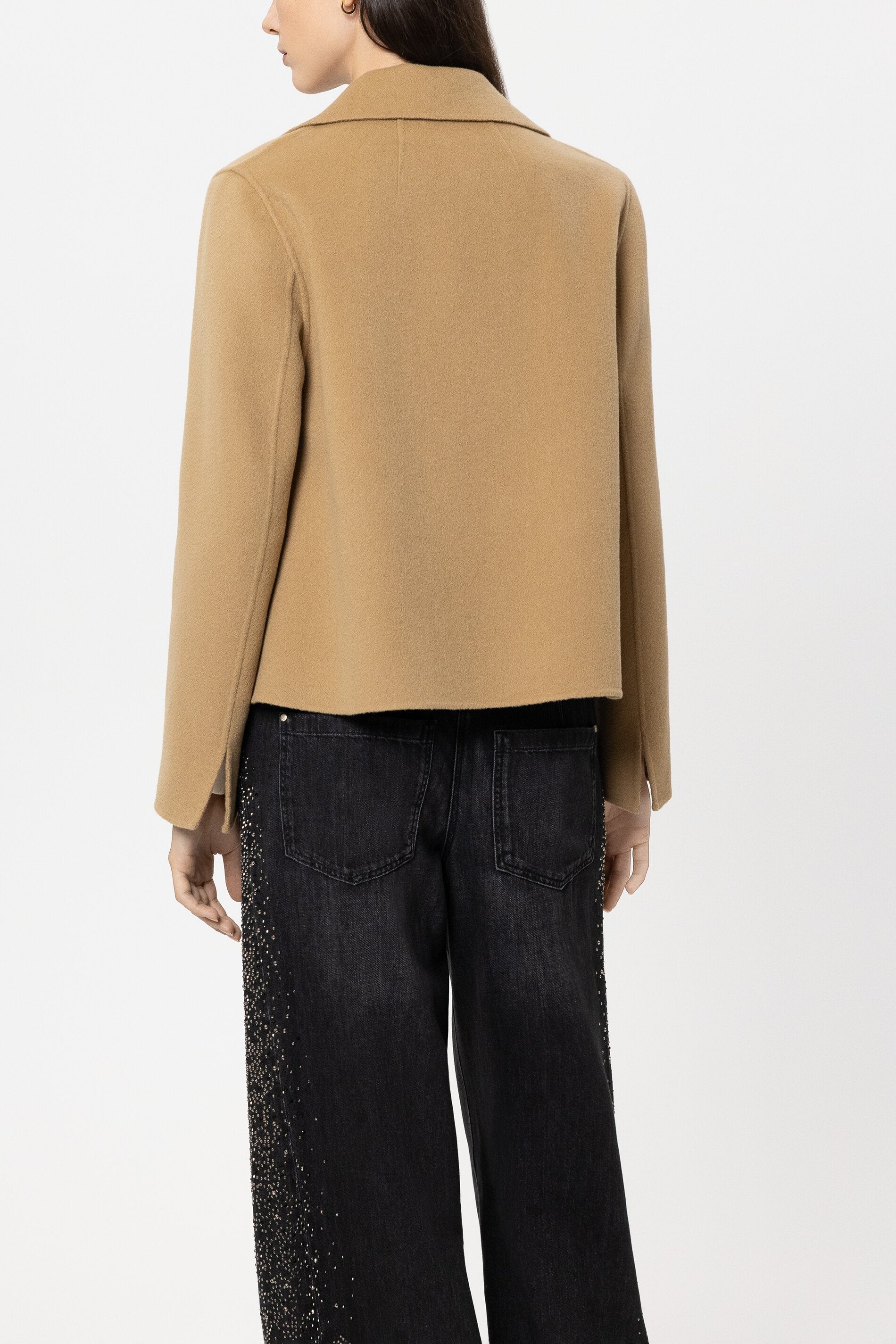 Doubleface-Cabanjacke - golden camel - Standard | Model Rück