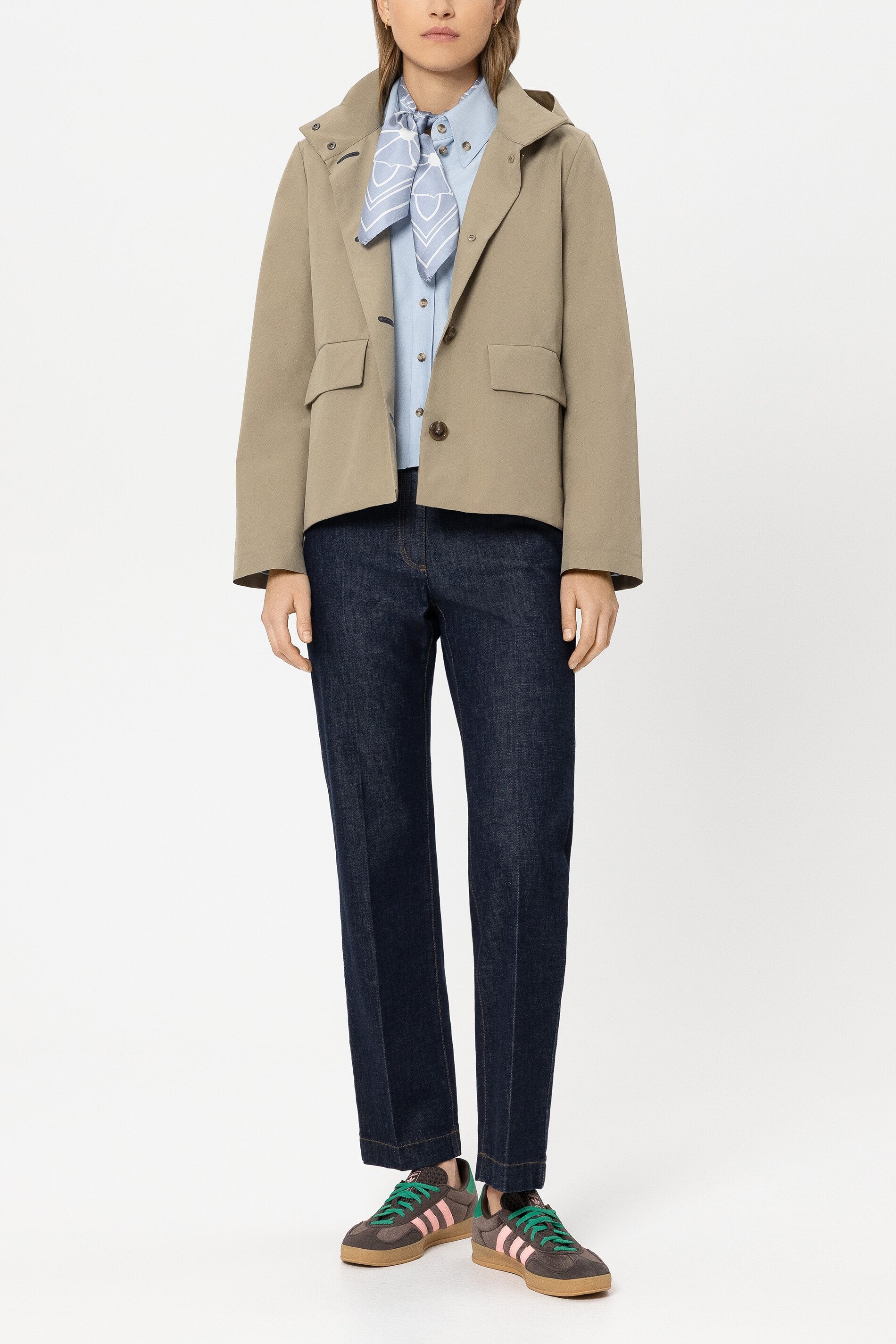 Outdoor-Stehkragenjacke - camel - Standard | Model Front