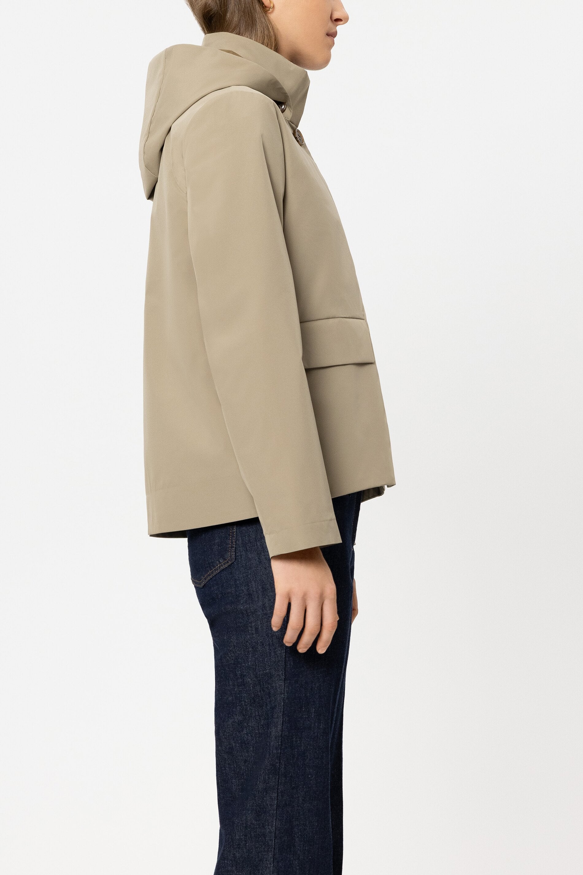 Outdoor-Stehkragenjacke - camel - Standard | Model Seite