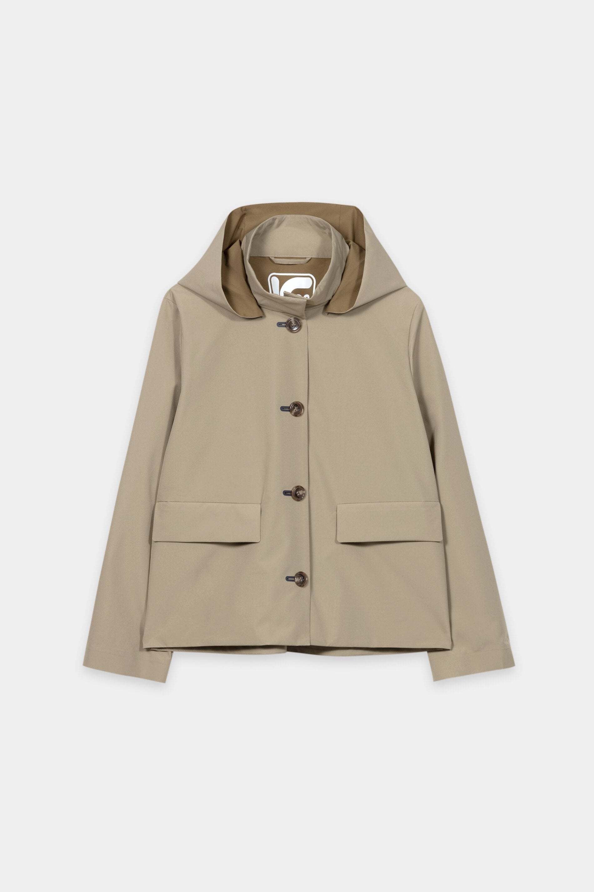 Outdoor-Stehkragenjacke - camel - Standard | Artikel Front