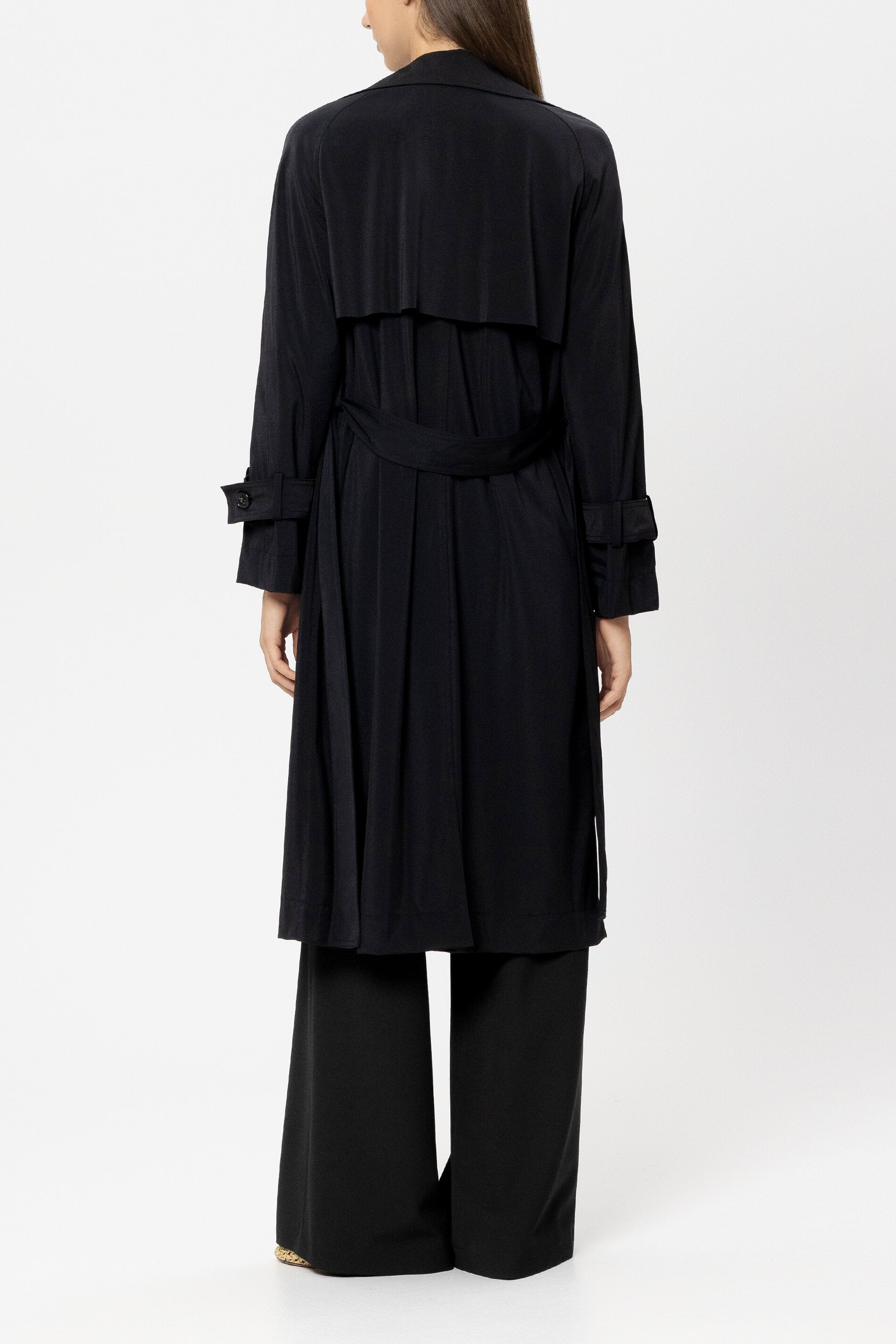 Softshell-Trenchmantel - pure black - Standard | Model Rück