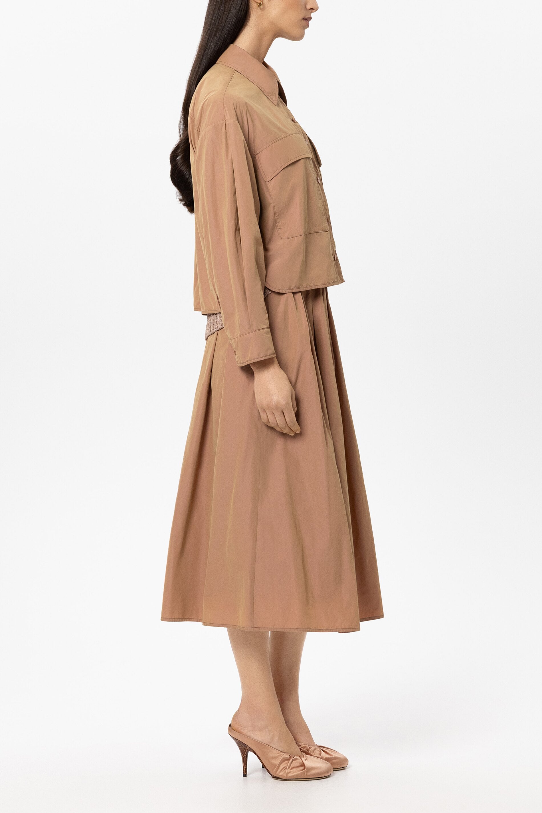 Taft-Blousonjacke - nude changeant - Standard | Model Seite