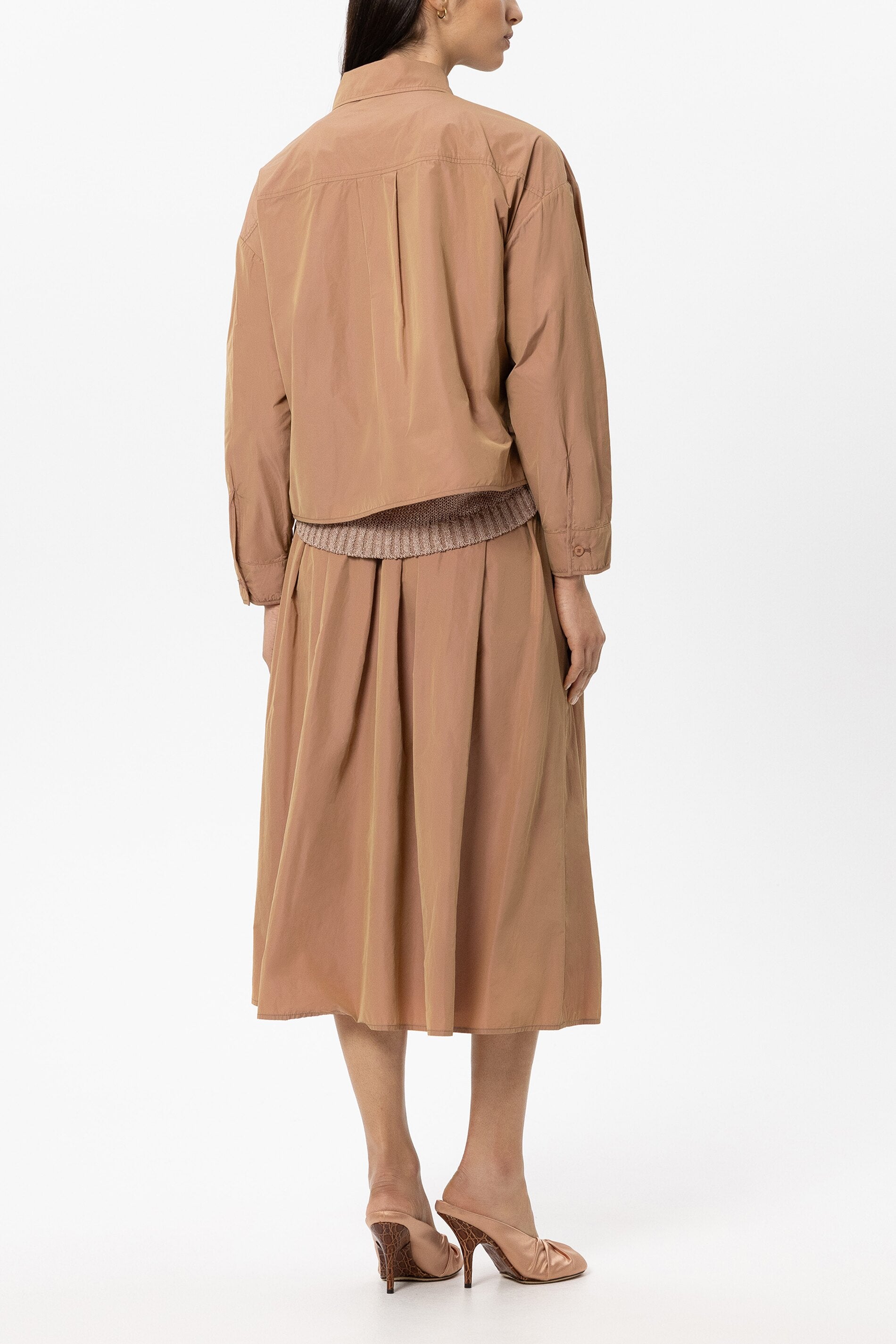 Taft-Blousonjacke - nude changeant - Standard | Model Rück