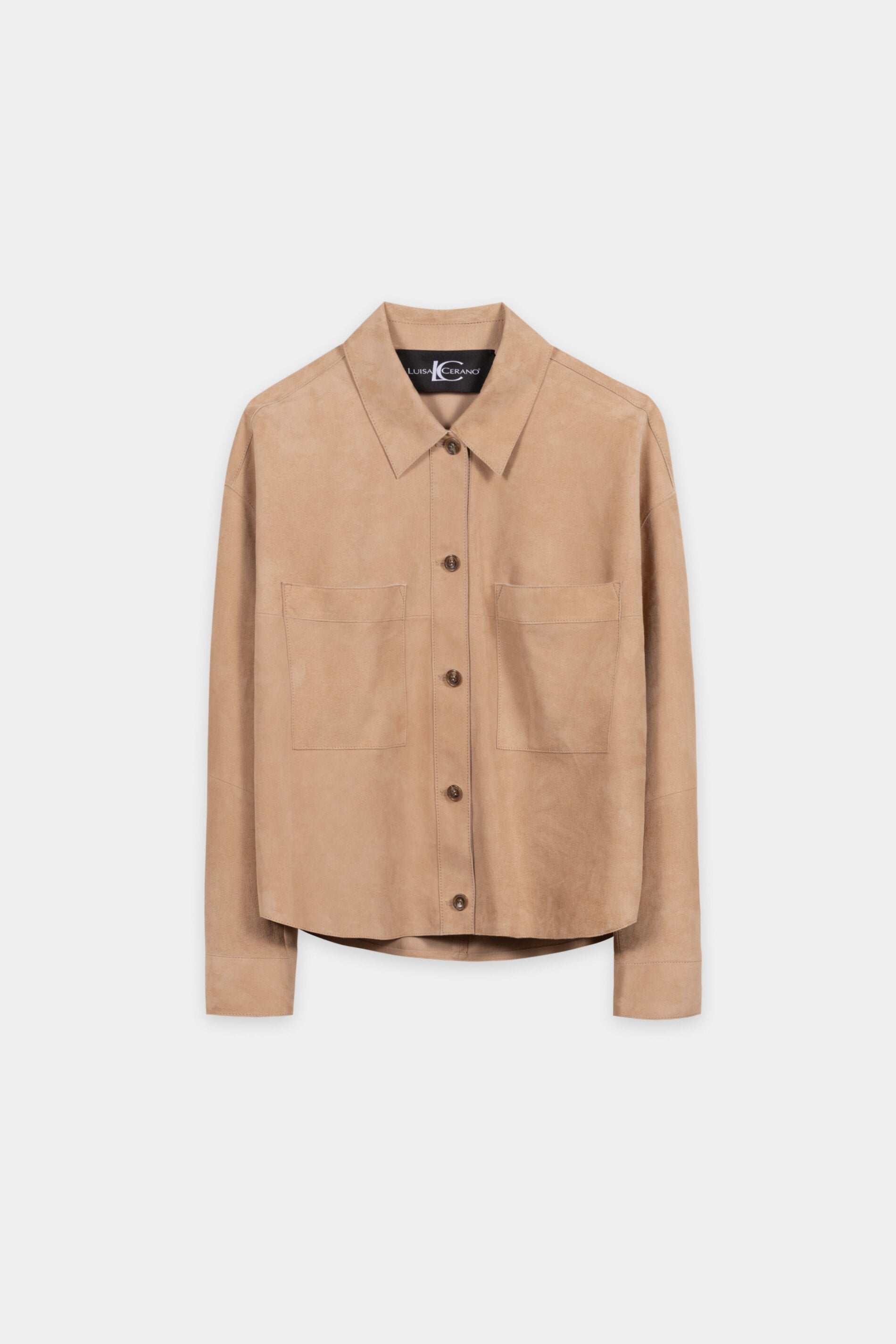 Veloursleder-Hemdjacke - nude - Standard | Artikel Front