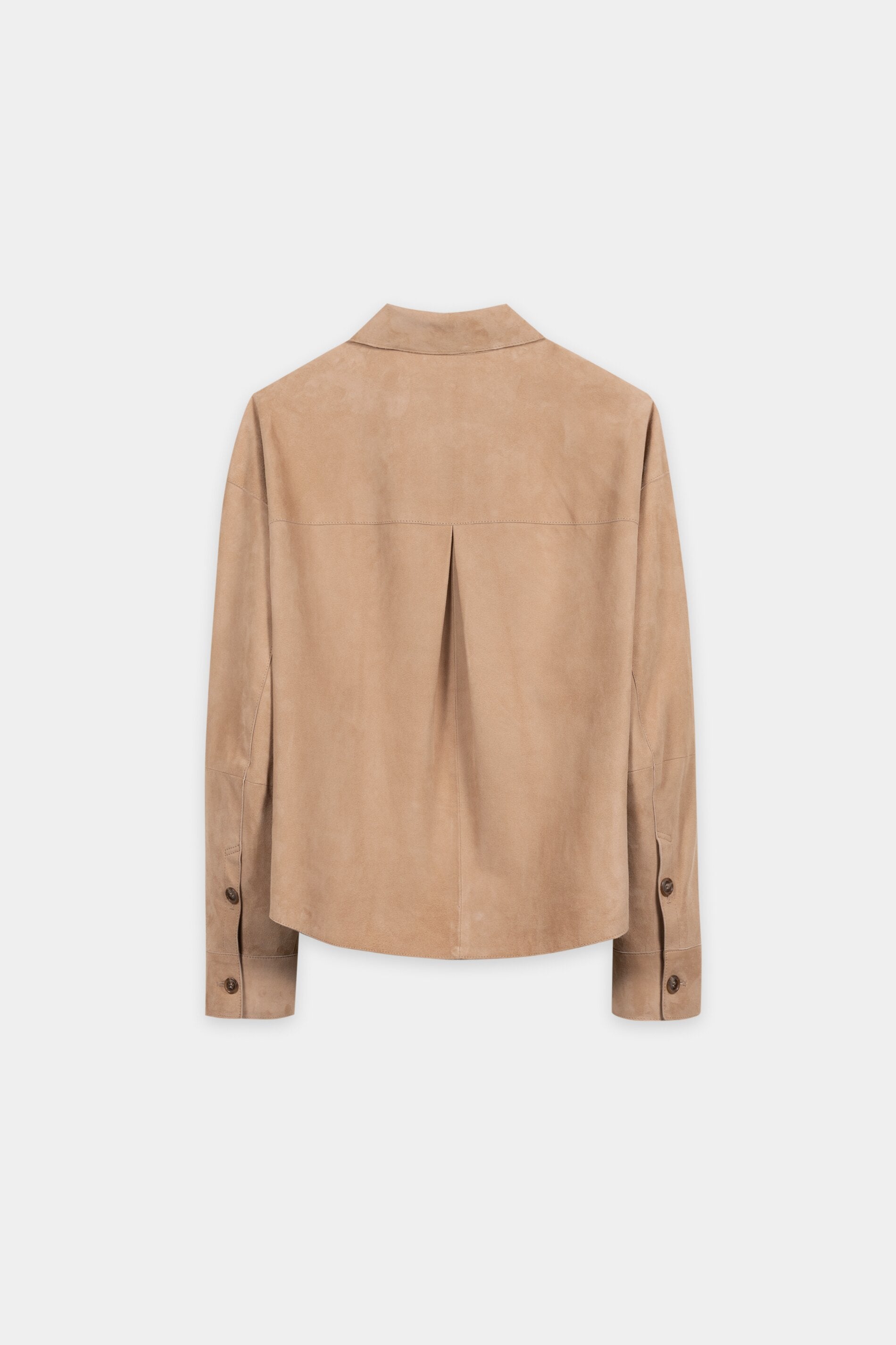Veloursleder-Hemdjacke - nude - Standard | Artikel Rück