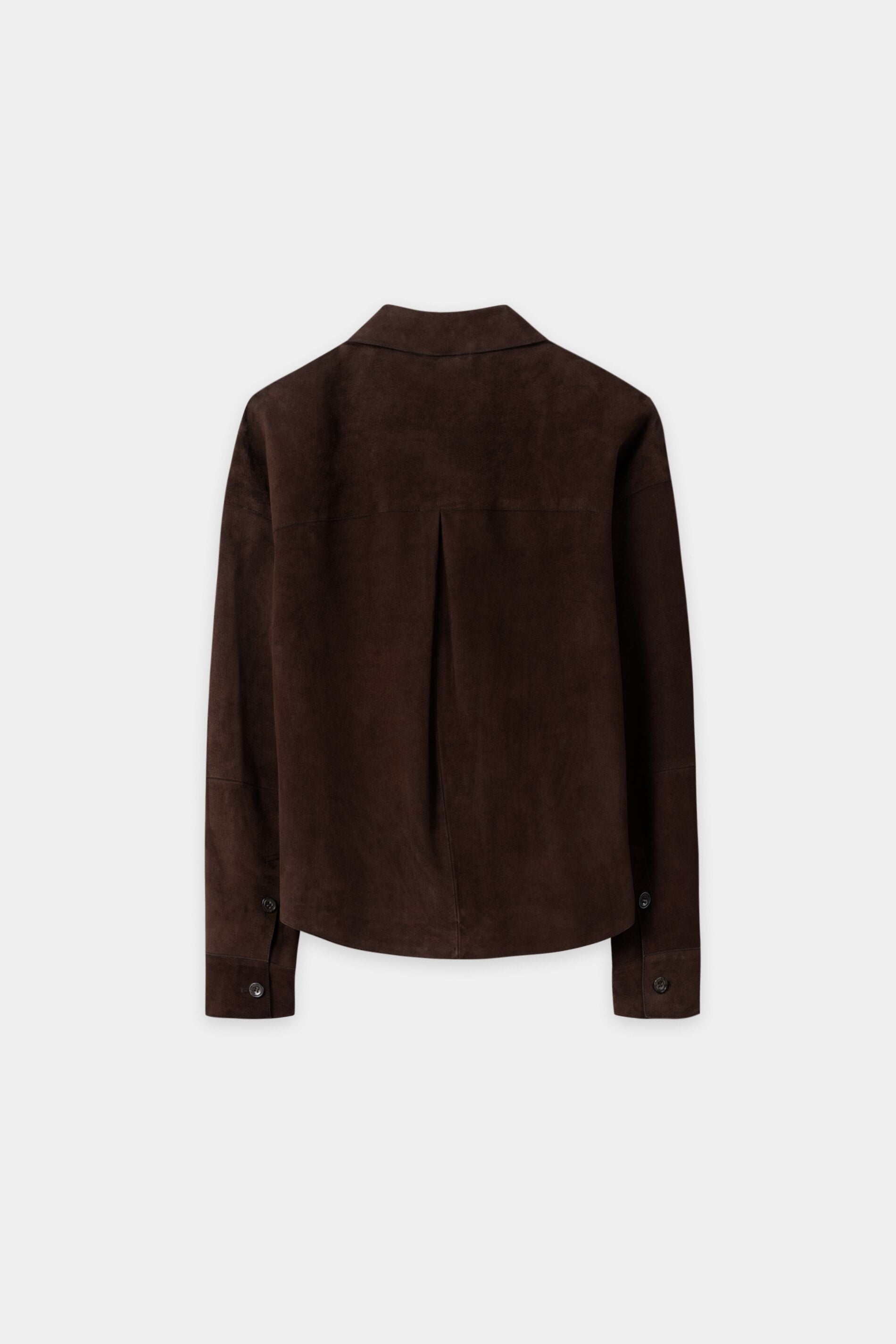 Veloursleder-Hemdjacke - marone - Standard | Artikel Rück