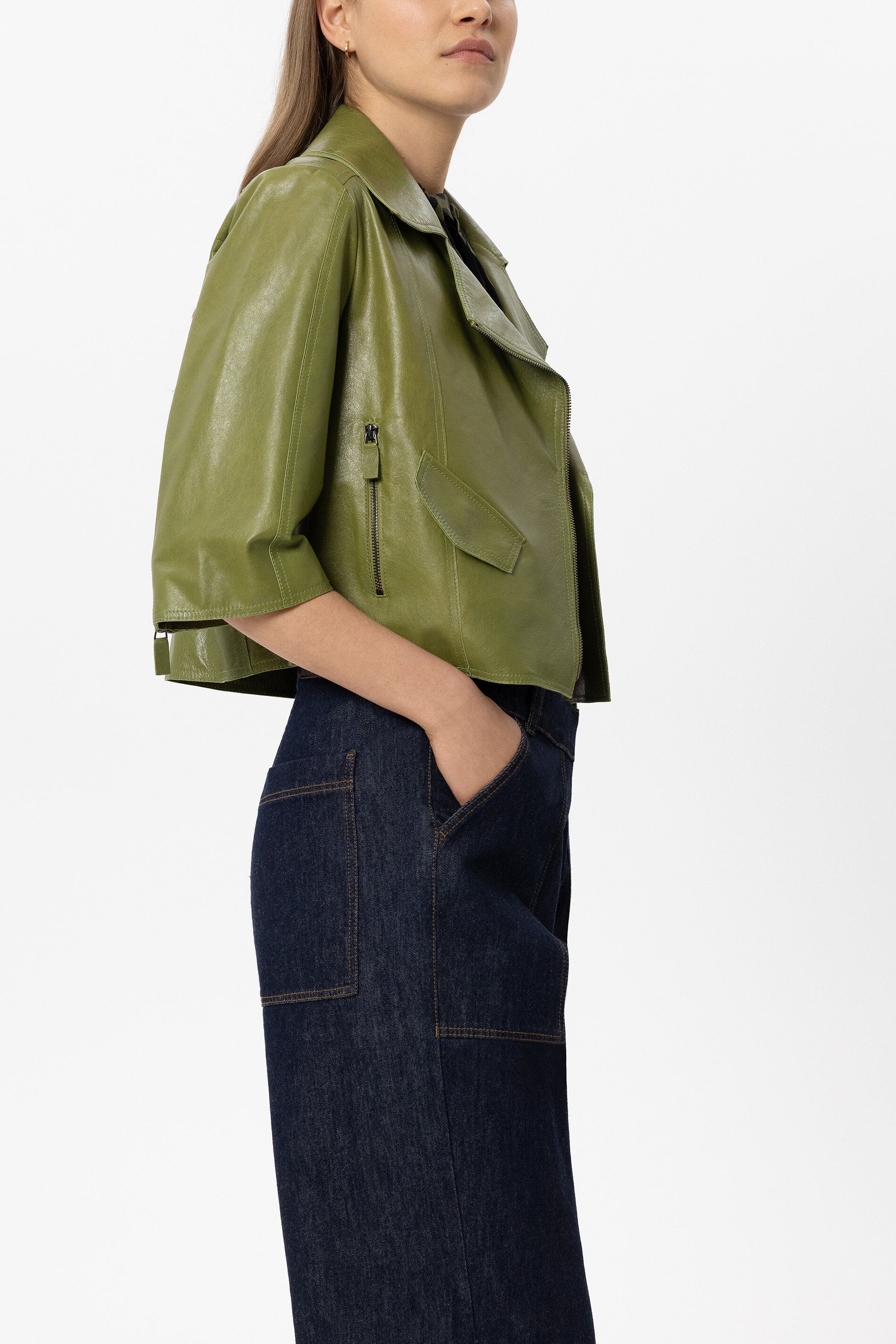 Lammnappa-Lederjacke - multi - Standard | Model Seite