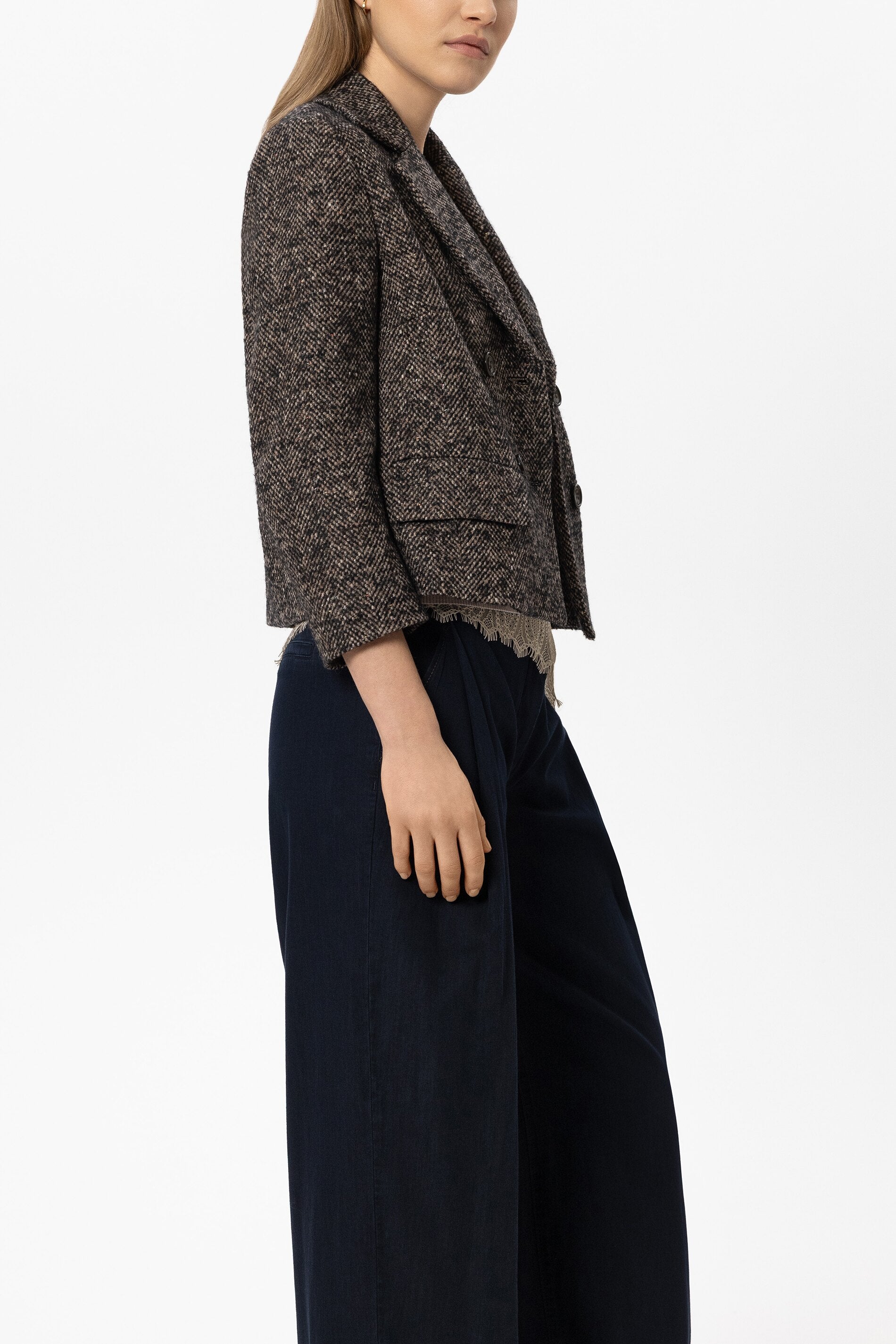 Tweed-Blazerjacke - multi - Standard | Model Seite