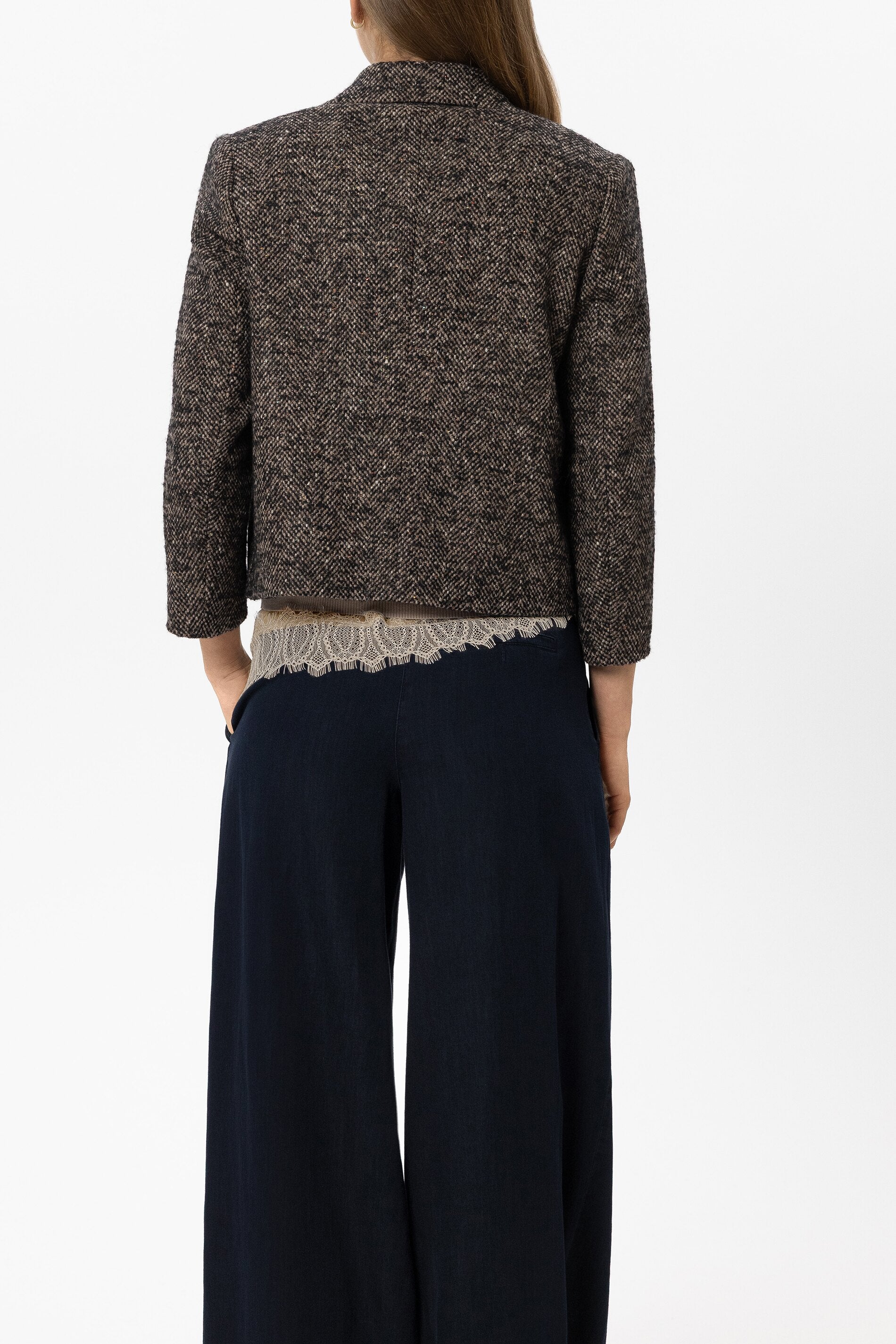 Tweed-Blazerjacke - multi - Standard | Model Rück
