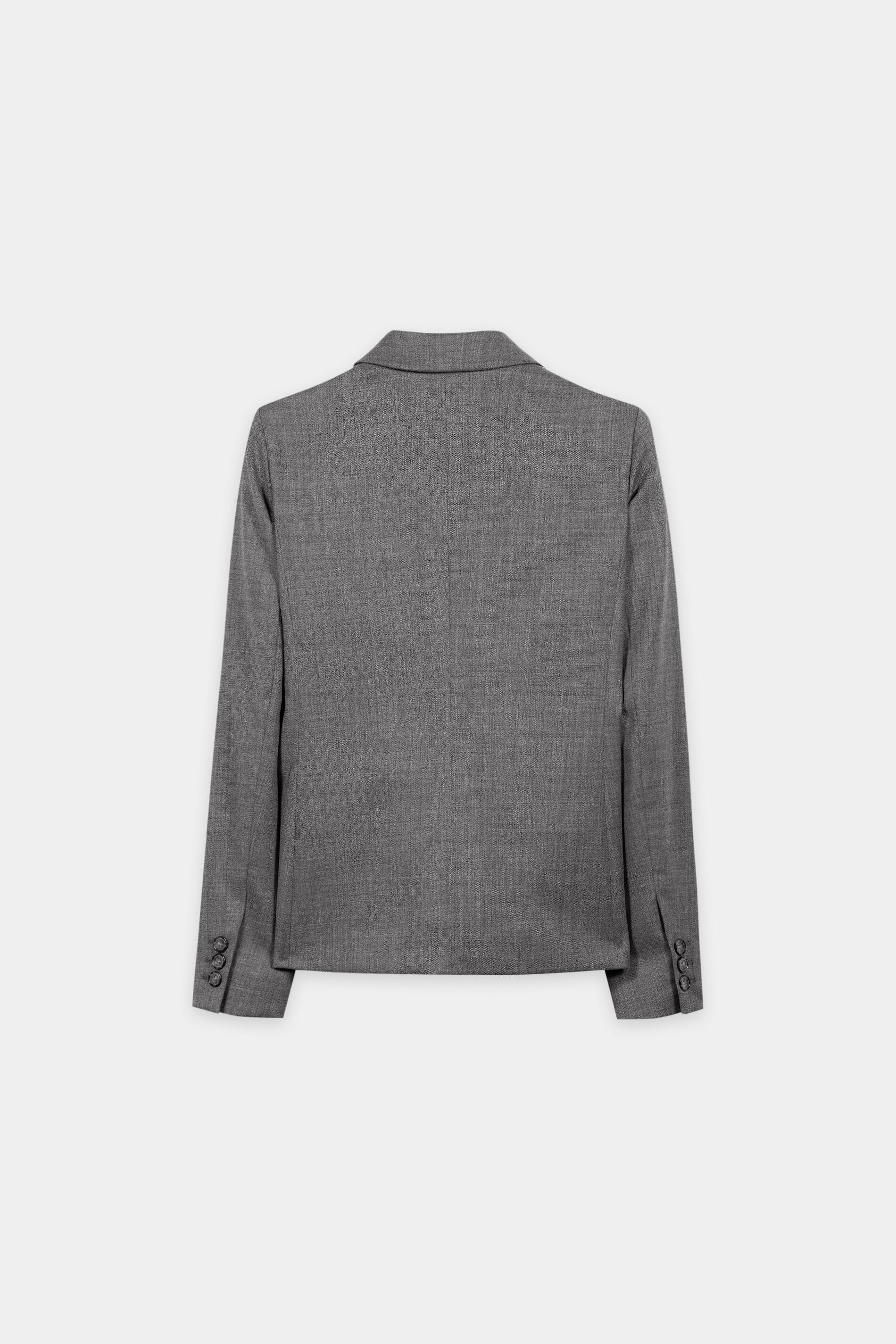 Ein-Knopf-Blazer aus Woll-Mix - heather grey - Standard | Artikel Rück