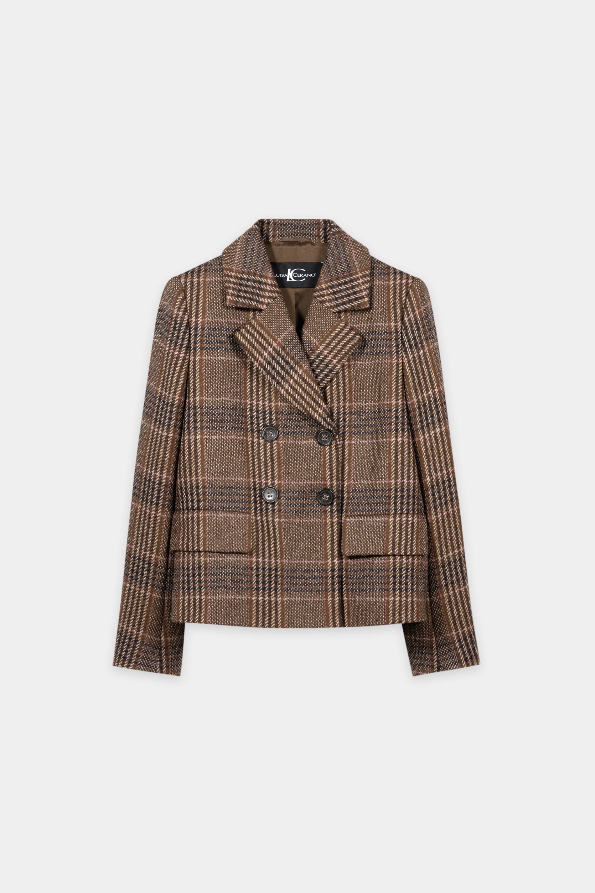 Karo-Blazer aus Woll-Mix - multi - Standard | Artikel Front