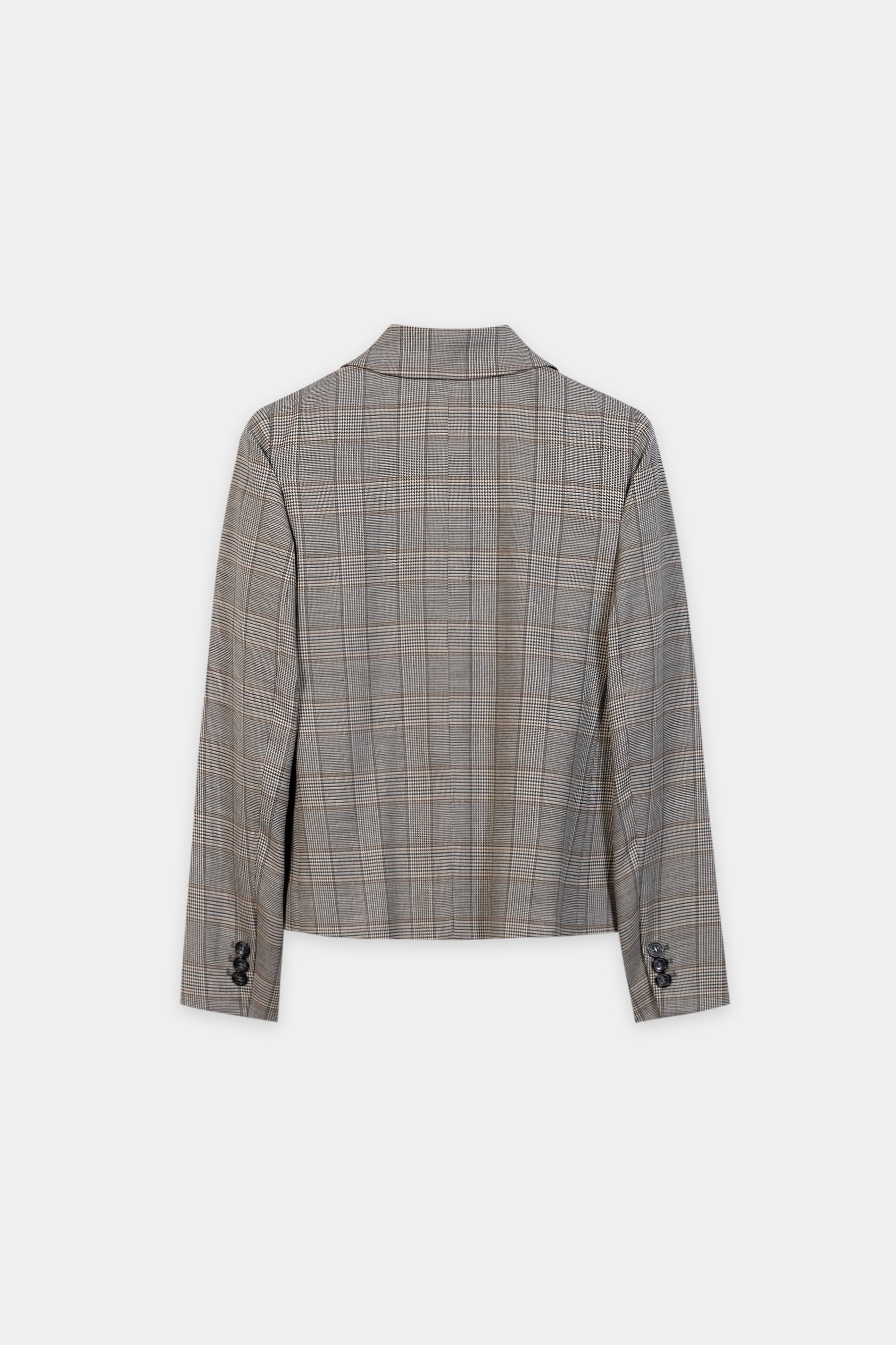 Karo-Blazer aus Woll-Mix - heather grey - Standard | Artikel Rück