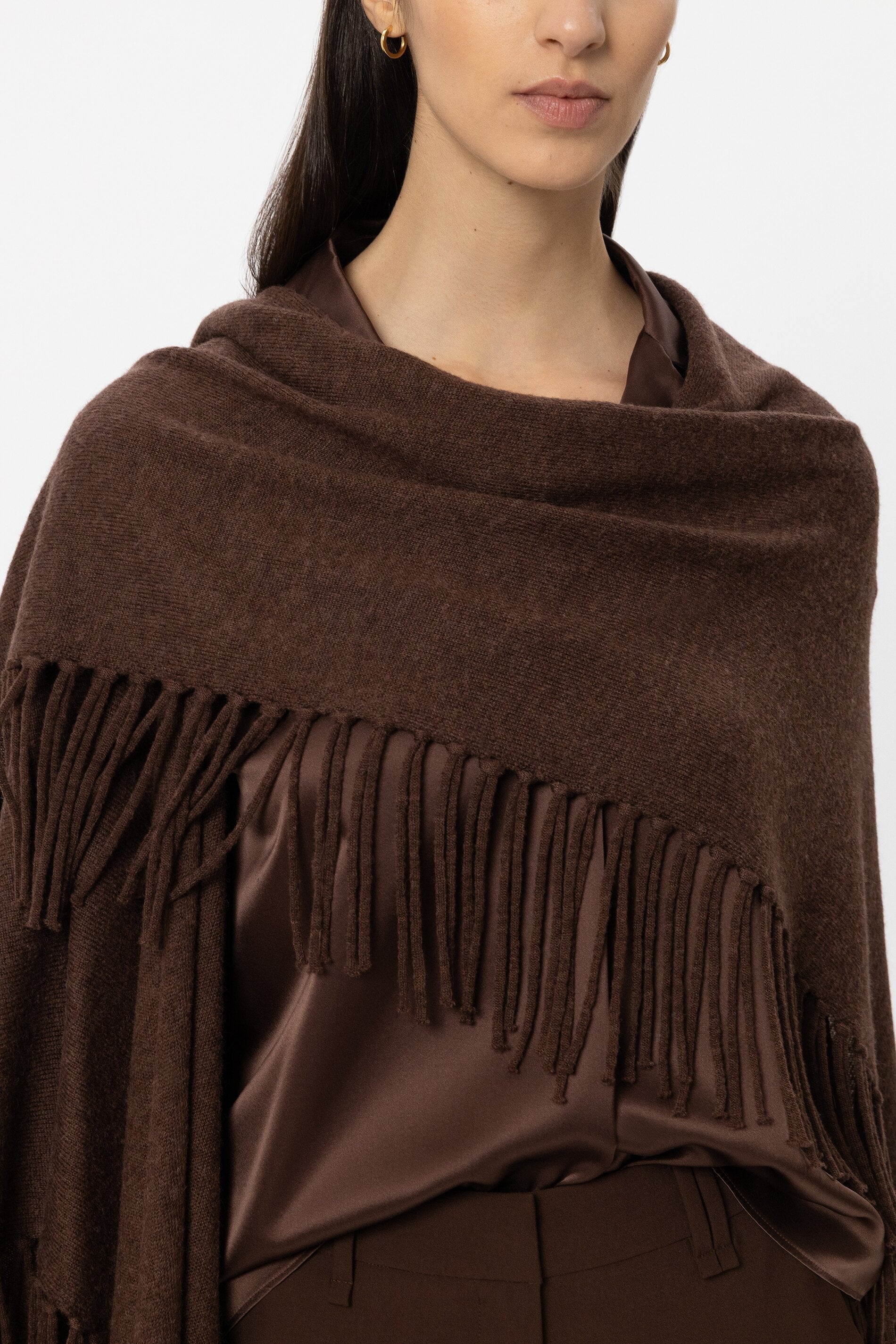 Cape aus Alpaka-Mix - marone - Standard | Model Detail