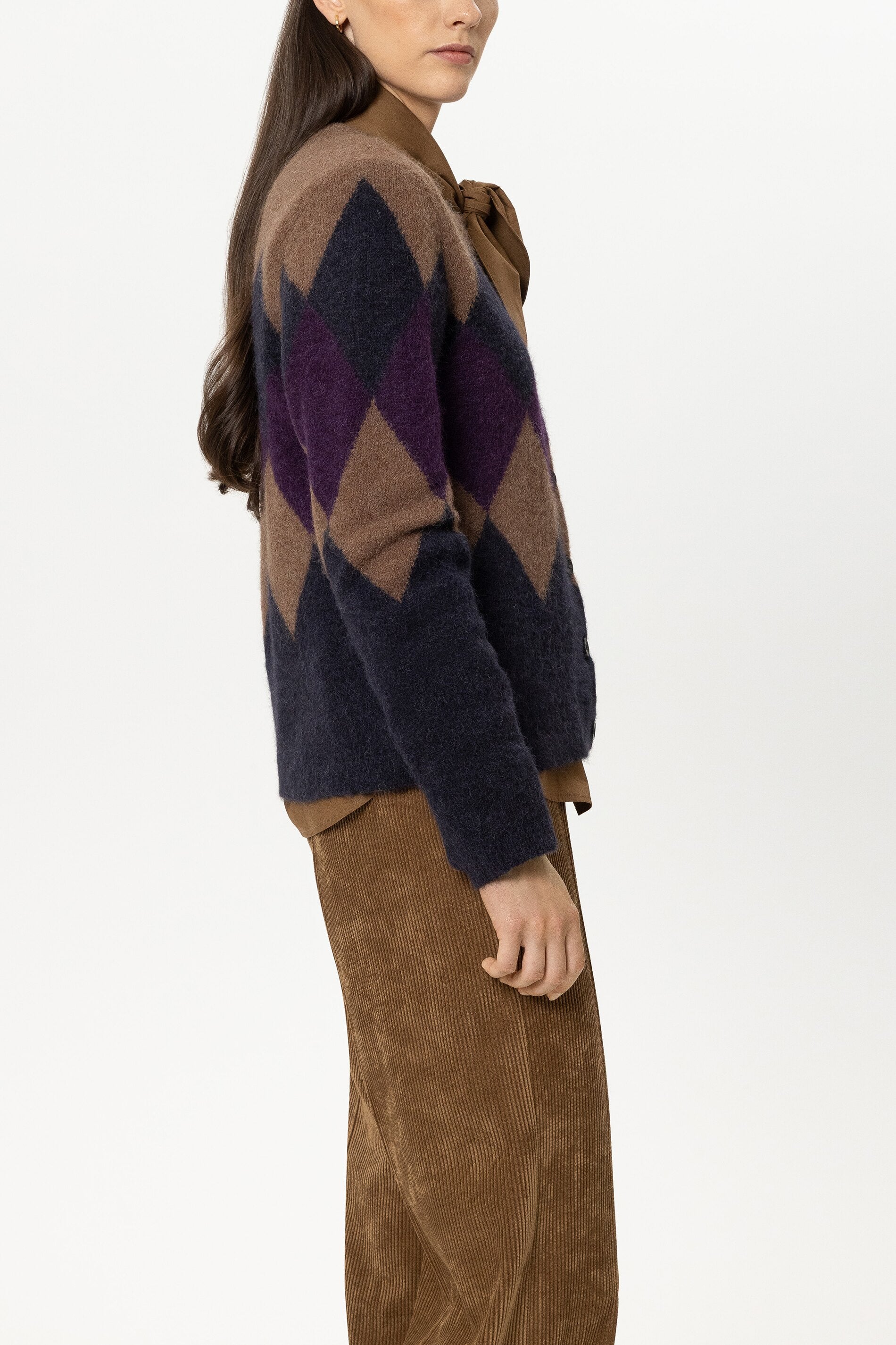Cardigan mit Muster - multi - Standard | Model Seite