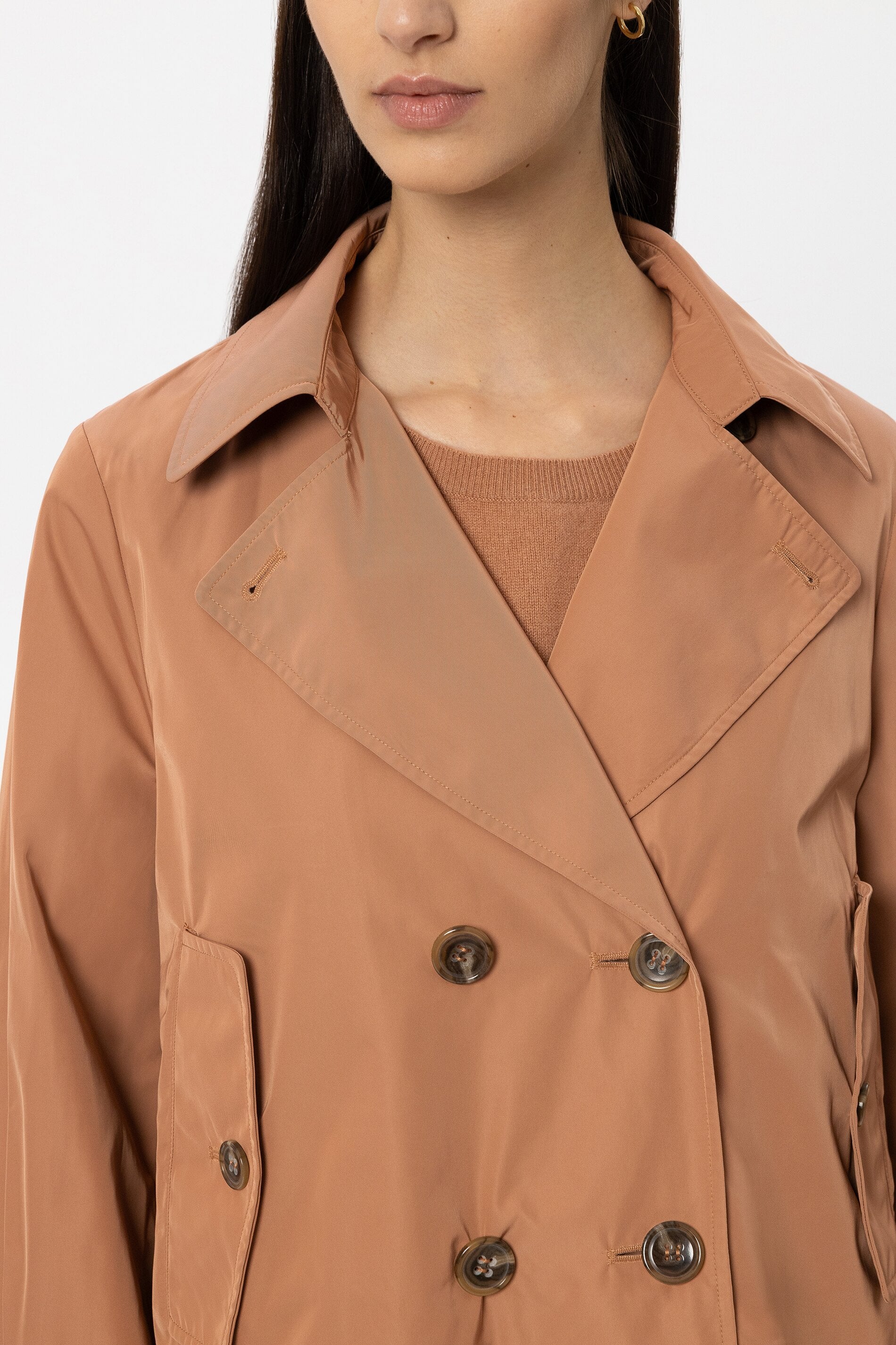 Satin-Trenchjacke - brick - Standard | Model Detail