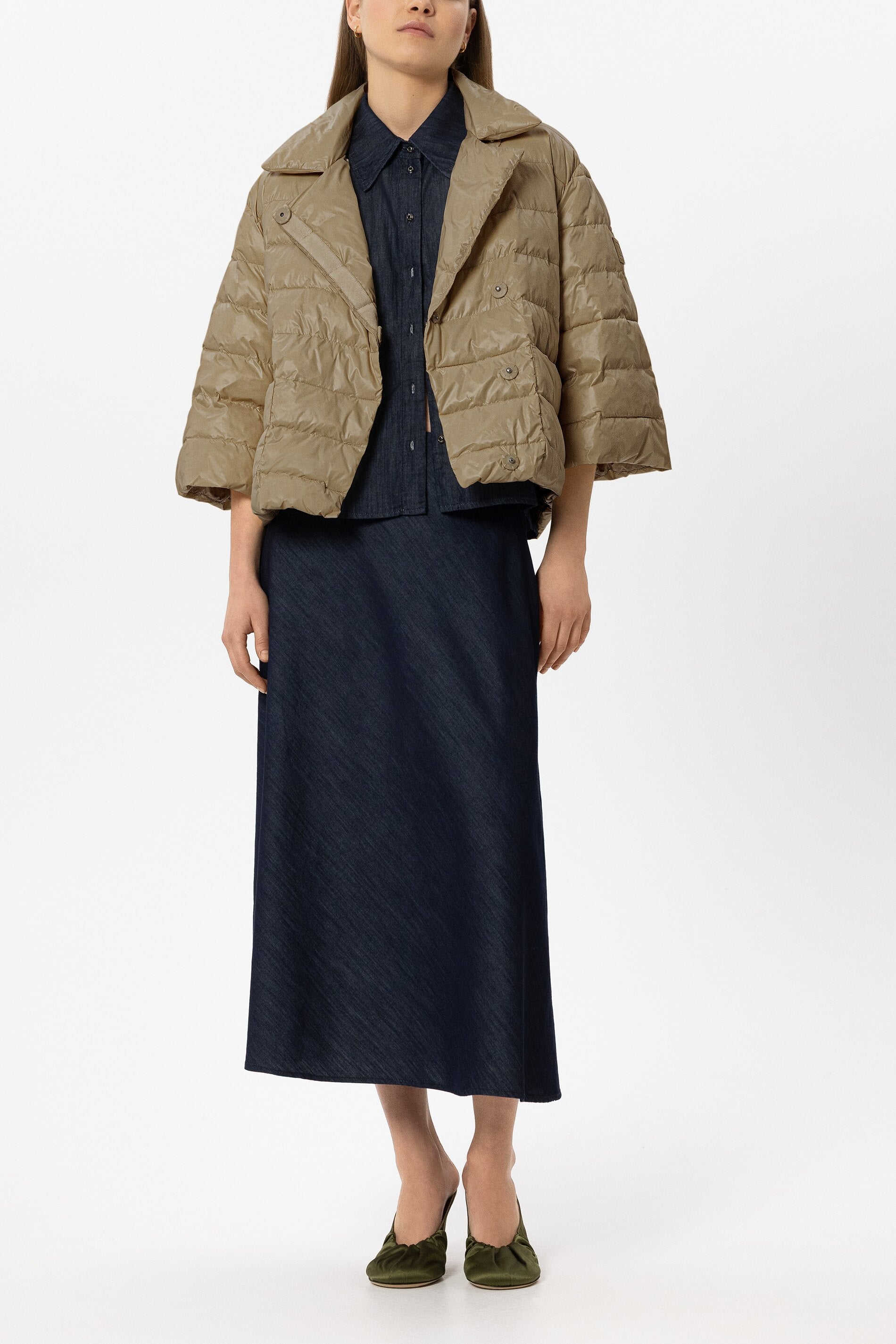 Outdoor-Capejacke - salbei - Standard | Model Front